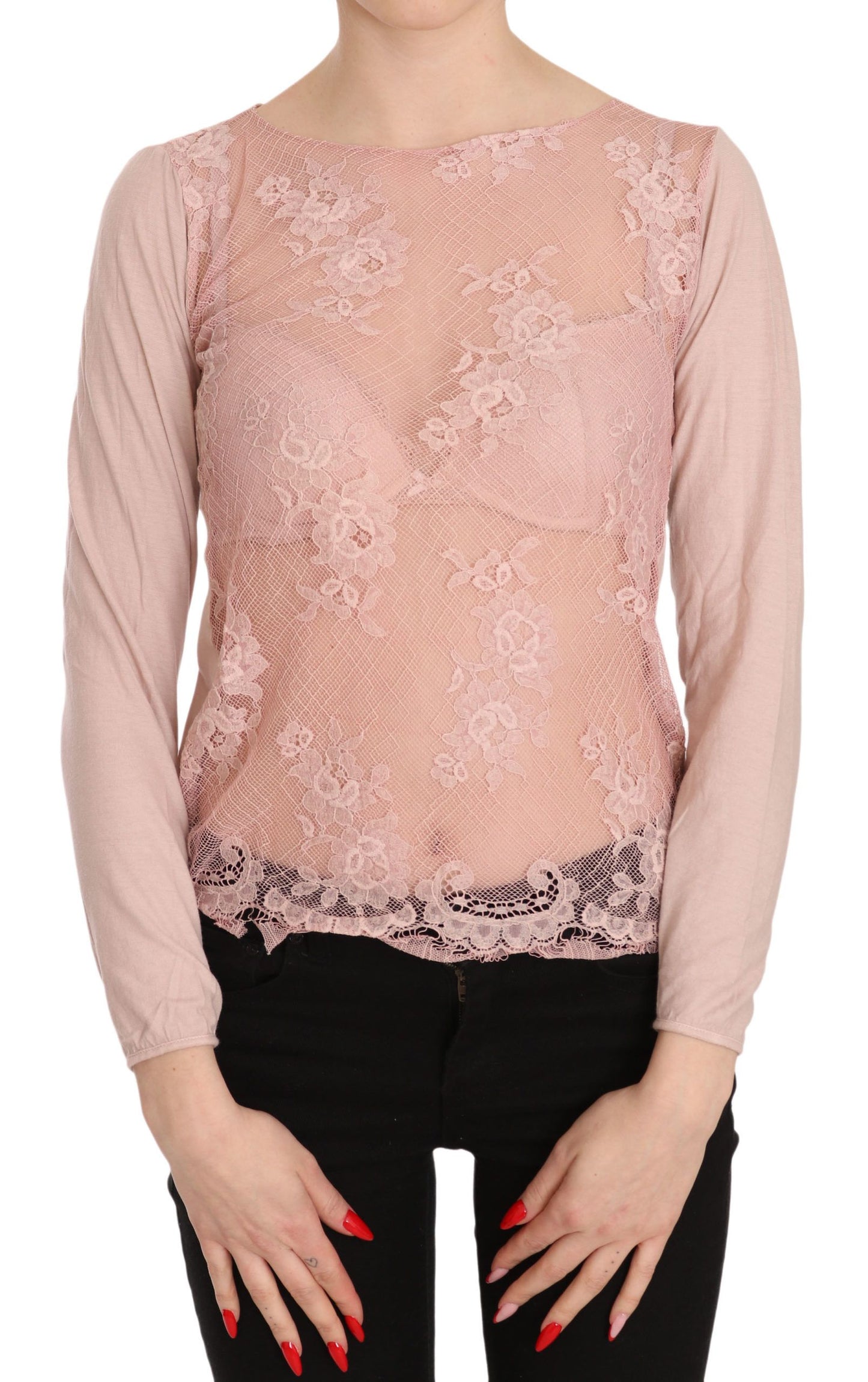 PINK MEMORIES Chic Pink See-Through Cotton Blouse - Elegance Online Limited