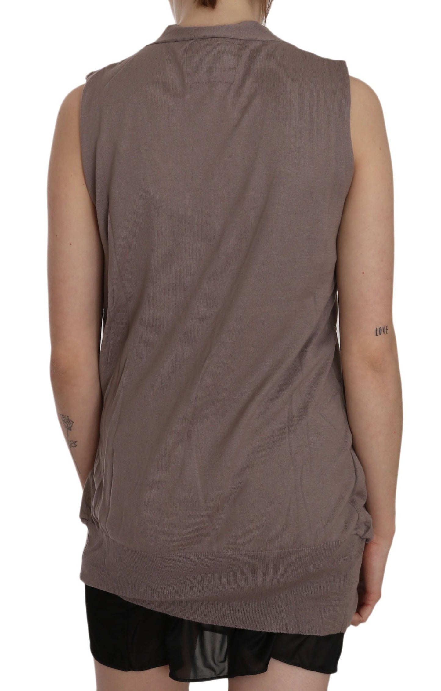 PINK MEMORIES Chic Sleeveless Cotton Cardigan Top - Elegance Online Limited