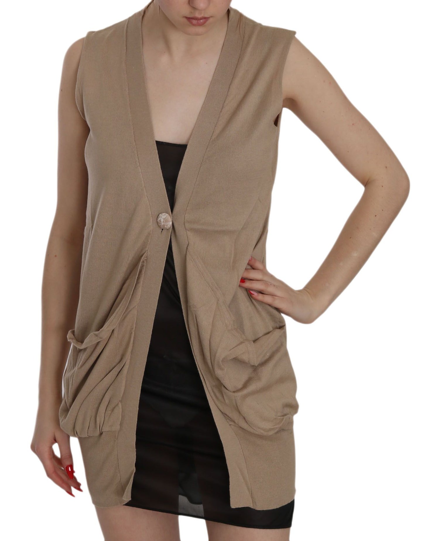 PINK MEMORIES Elegant Sleeveless Cotton Vest - Elegance Online Limited