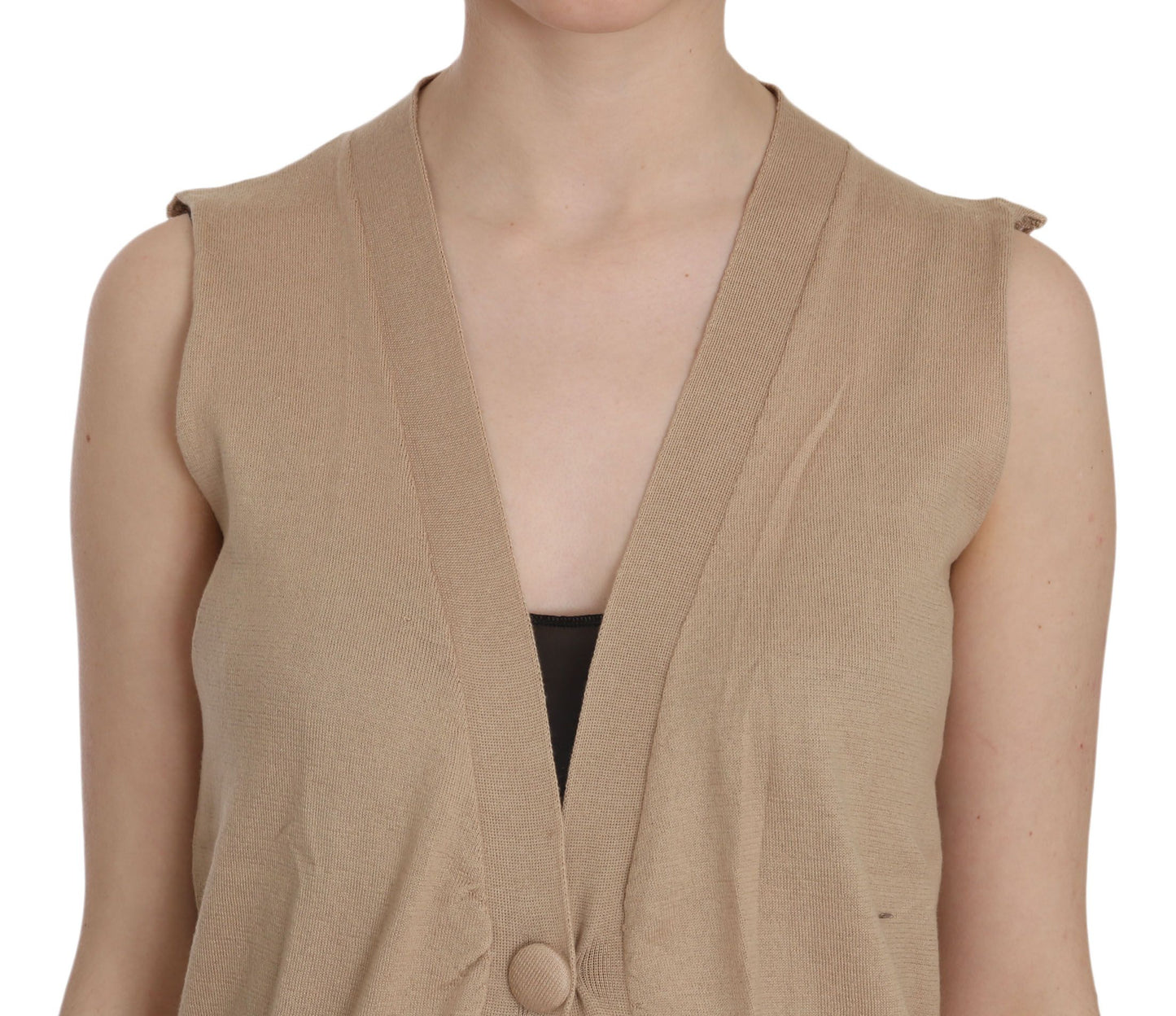 PINK MEMORIES Elegant Sleeveless Cotton Cardigan Top - Elegance Online Limited
