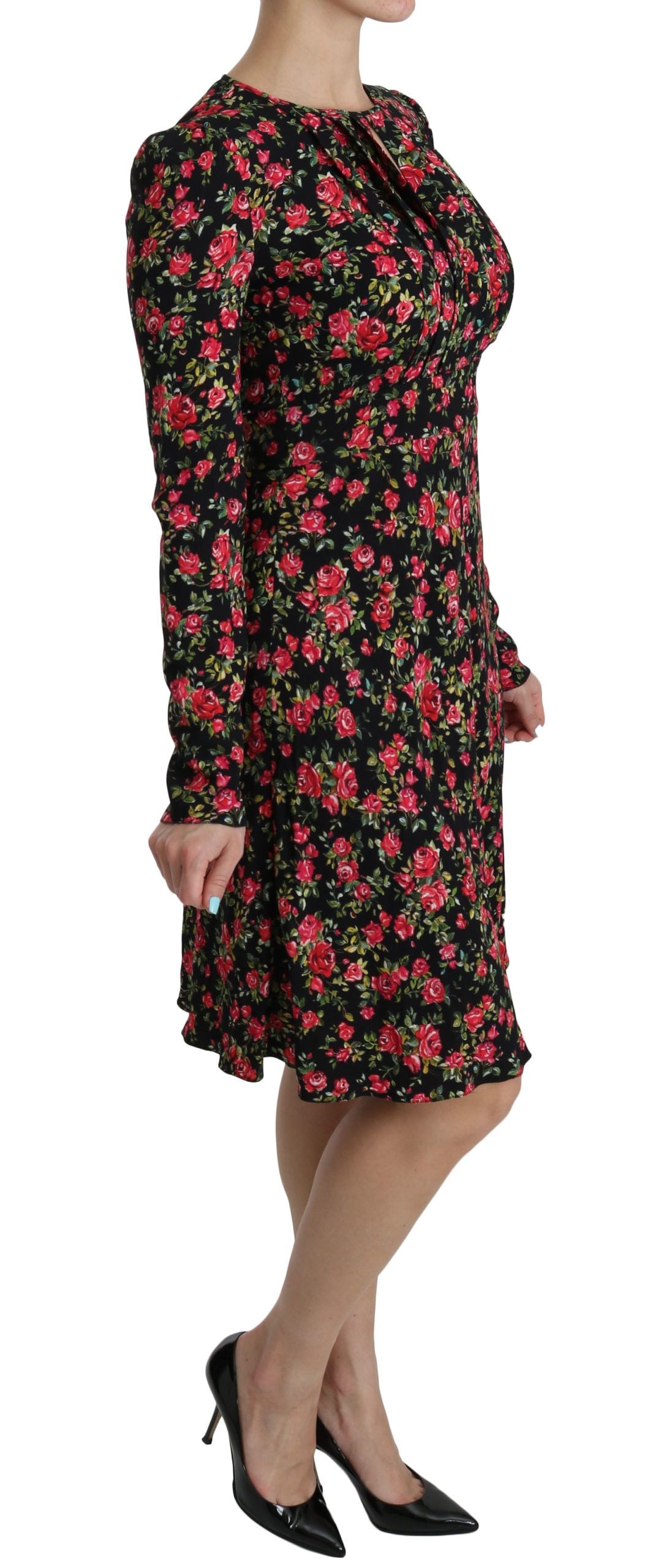 Dolce & Gabbana Floral A-Line Viscose Knee Length Dress - Elegance Online Limited