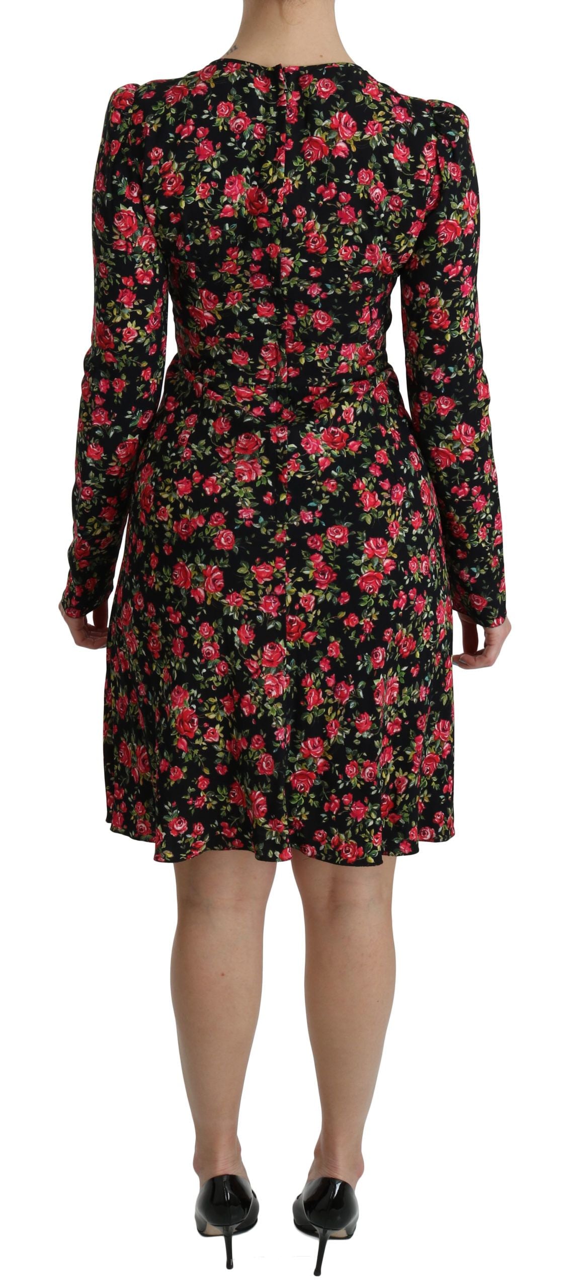 Dolce & Gabbana Floral A-Line Viscose Knee Length Dress - Elegance Online Limited