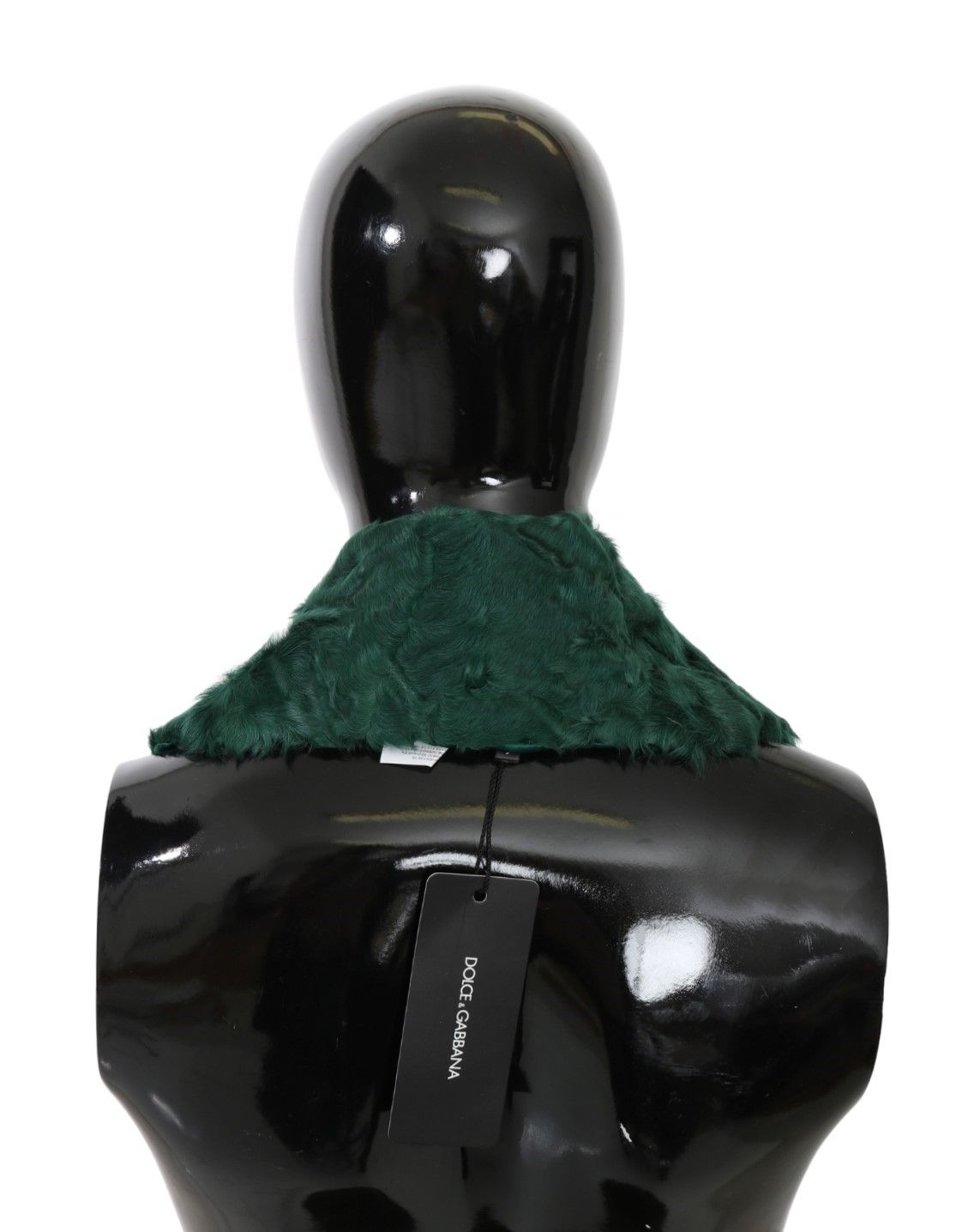 Dolce & Gabbana Elegant Lambskin Fur Scarf in Lush Green - Elegance Online Limited