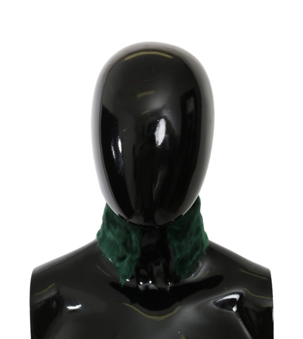 Dolce & Gabbana Luxurious Green Lambskin Scarf for Women - Elegance Online Limited