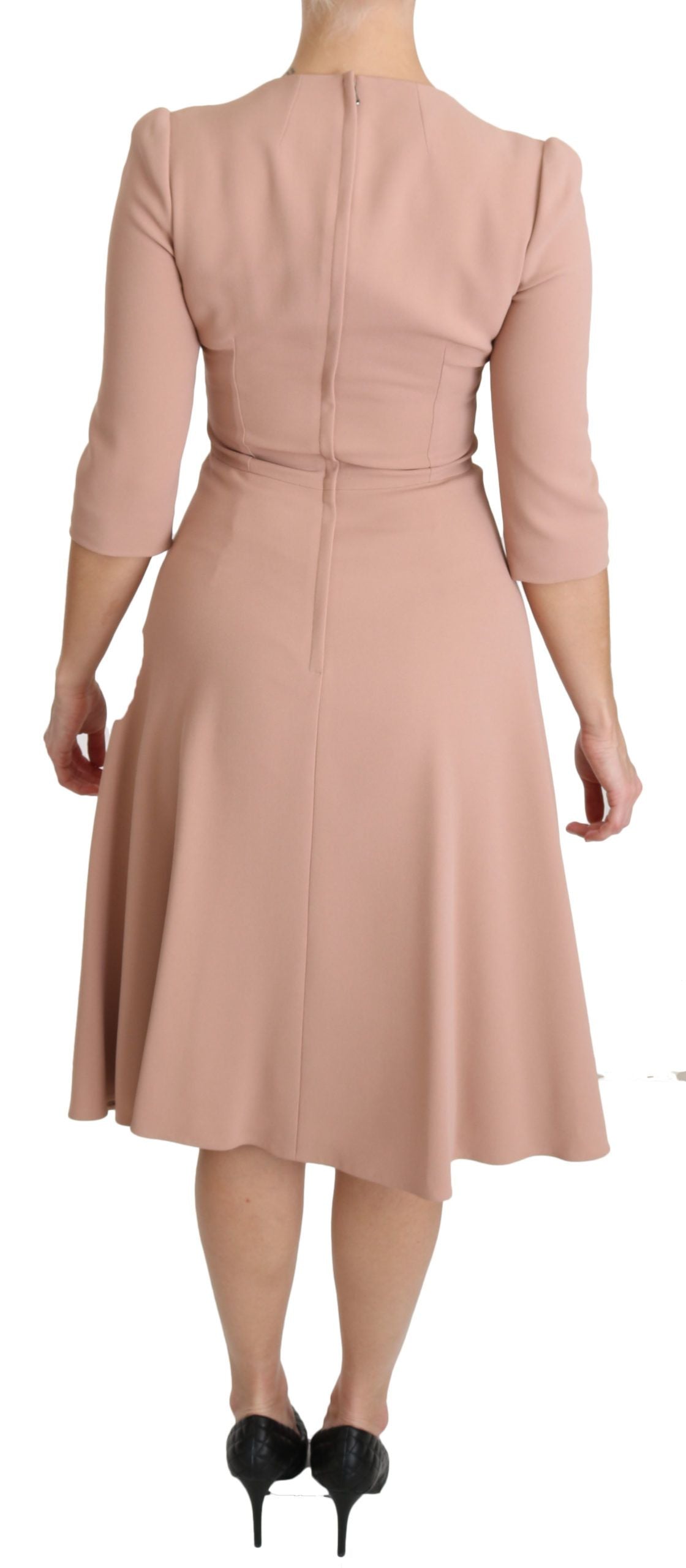 Dolce & Gabbana Elegant Light Pink A-Line Knee Length Dress - Elegance Online Limited