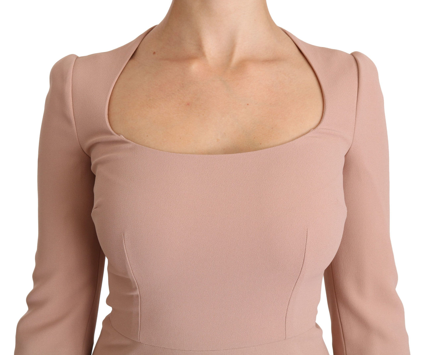 Dolce & Gabbana Elegant Light Pink A-Line Knee Length Dress - Elegance Online Limited