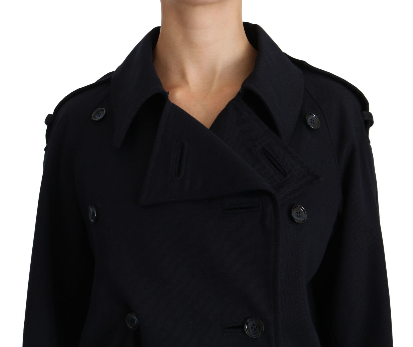 Dolce & Gabbana Elegant Polka Dot Lined Blue Jacket - Elegance Online Limited