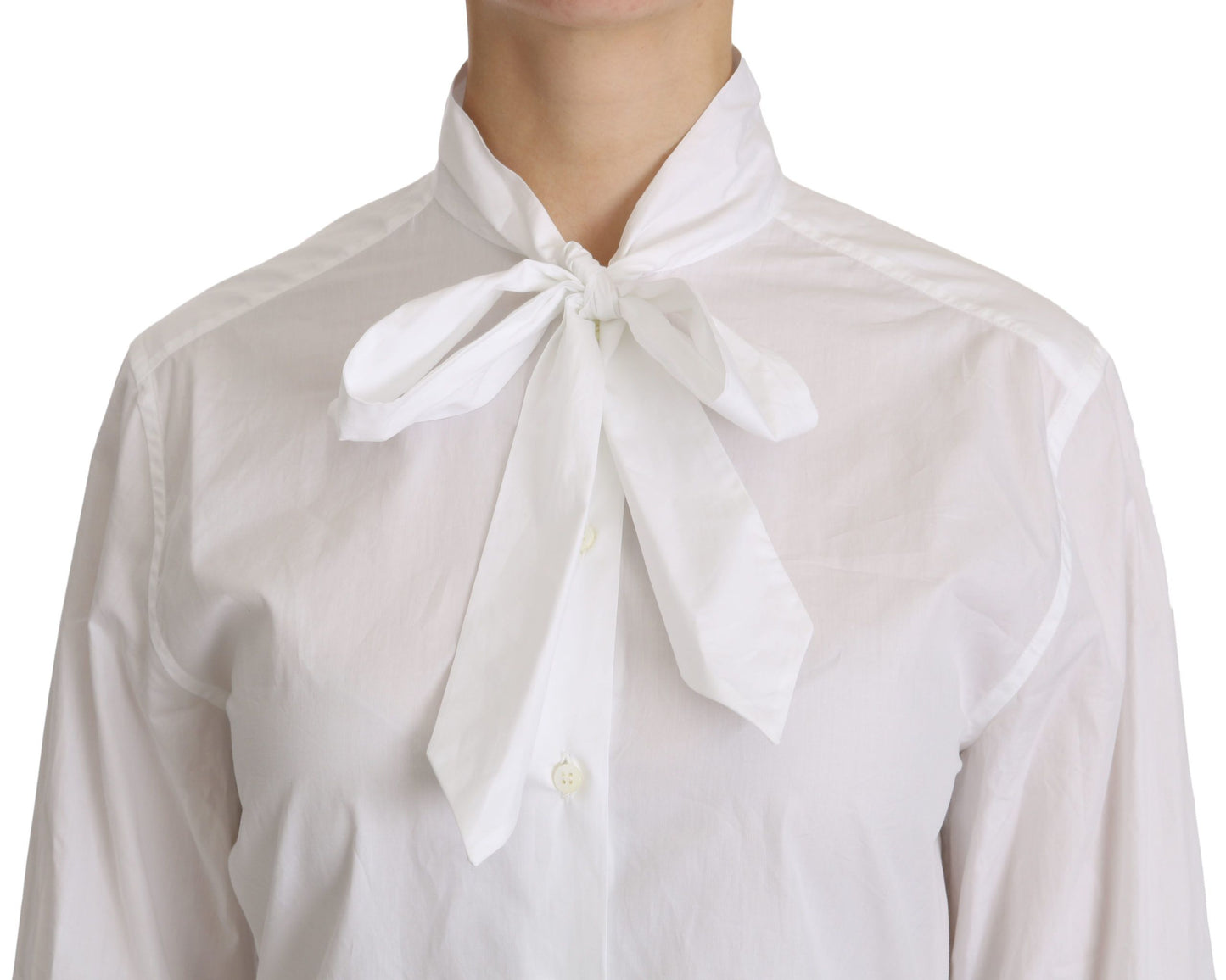 Dolce & Gabbana Elegant White Turtle Neck Polo Top - Elegance Online Limited