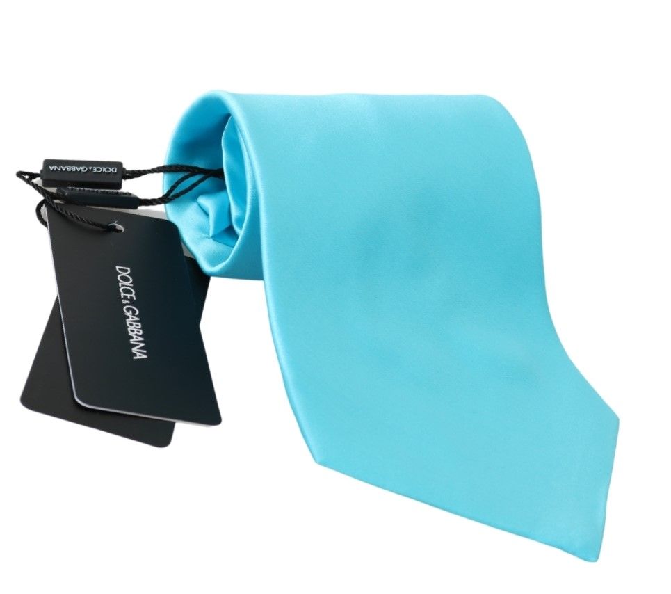 Dolce & Gabbana Stunning Light Blue Silk Men's Tie - Elegance Online Limited