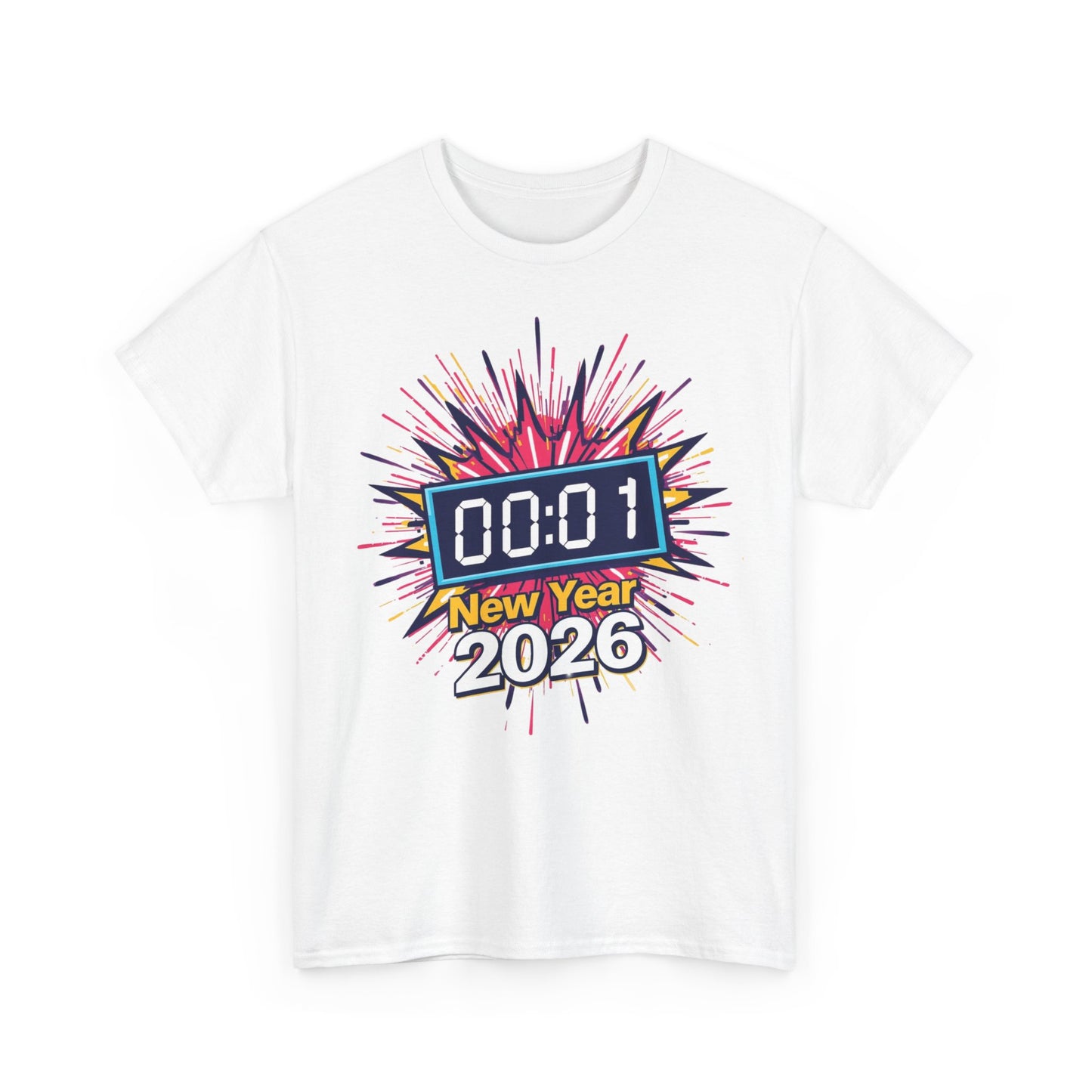 New Year 2026 Tee - 00:01 Countdown Fireworks T-Shirt