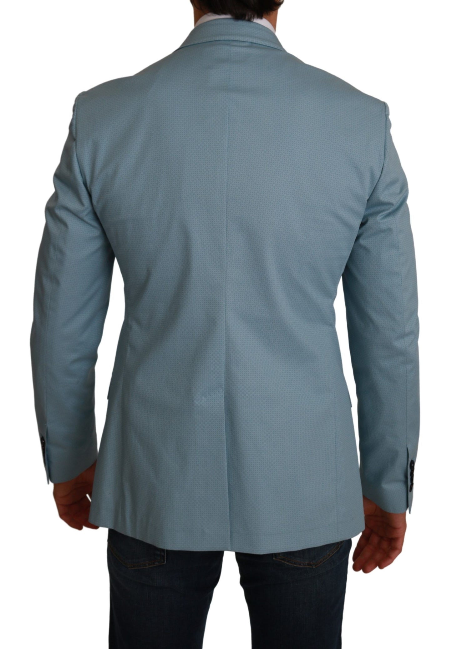 Dolce & Gabbana Elegante blazer azul con estampado de fantasía
