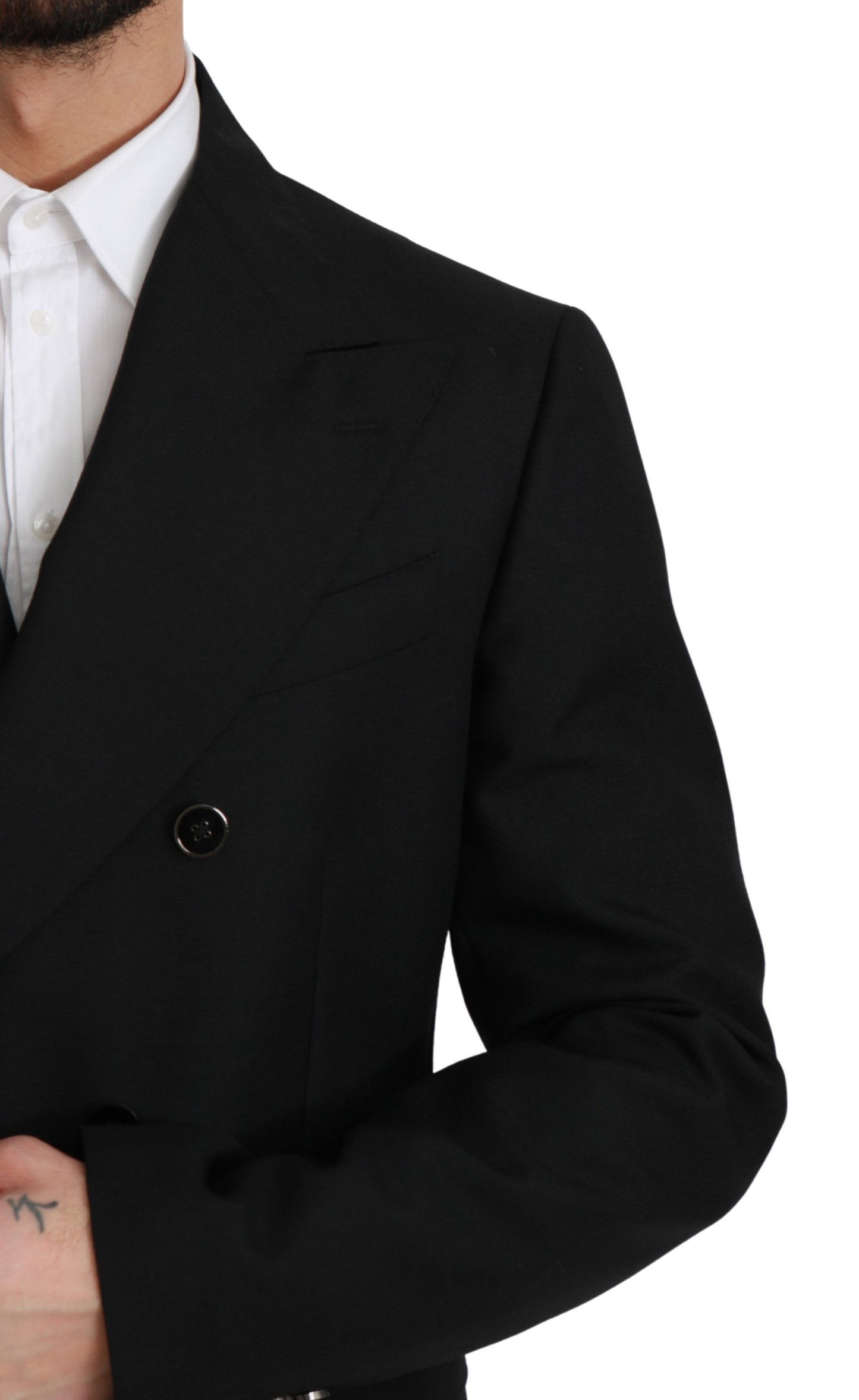 Dolce & Gabbana Elegante blazer formal negro de corte slim