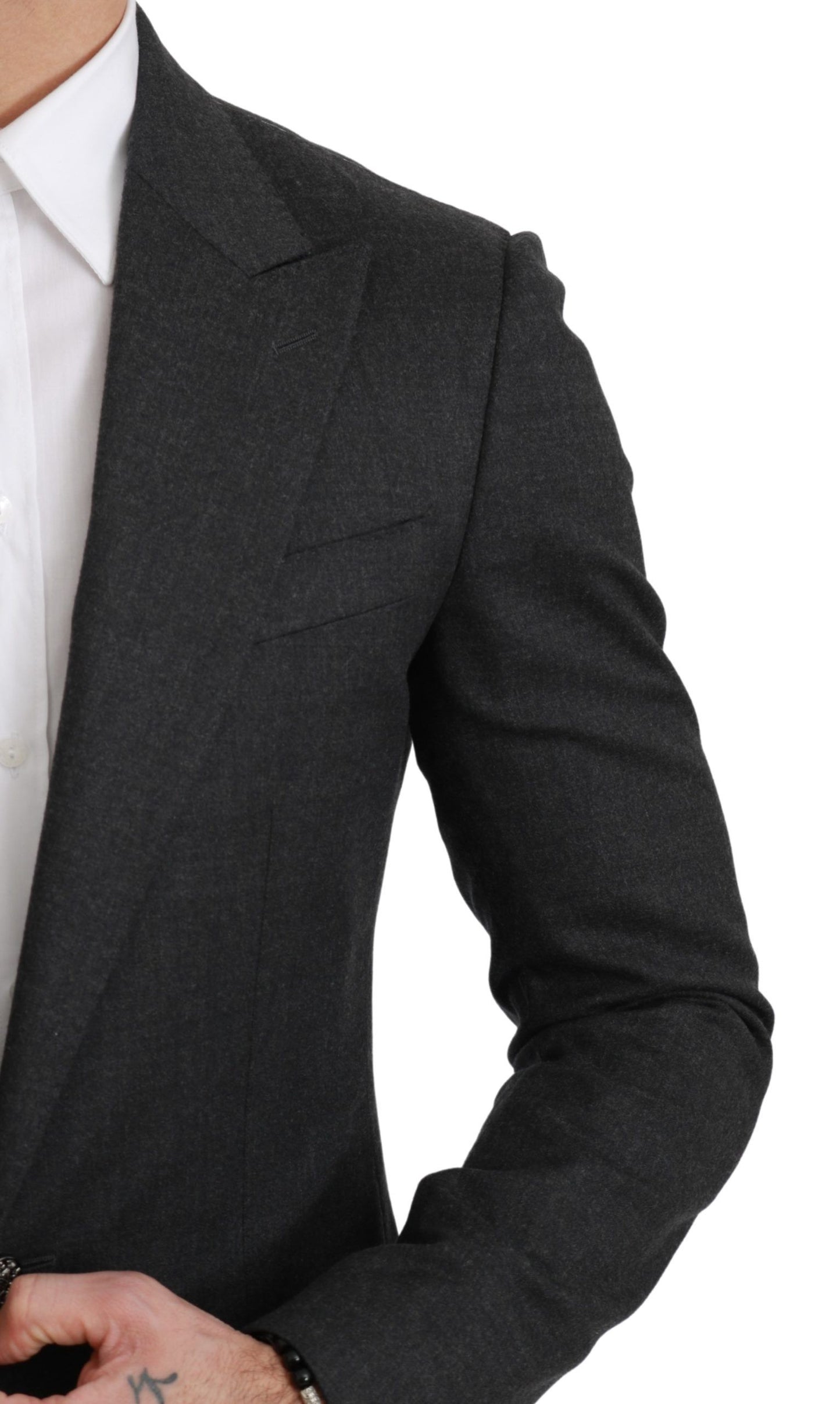 Dolce & Gabbana Elegante blazer formal gris de corte slim