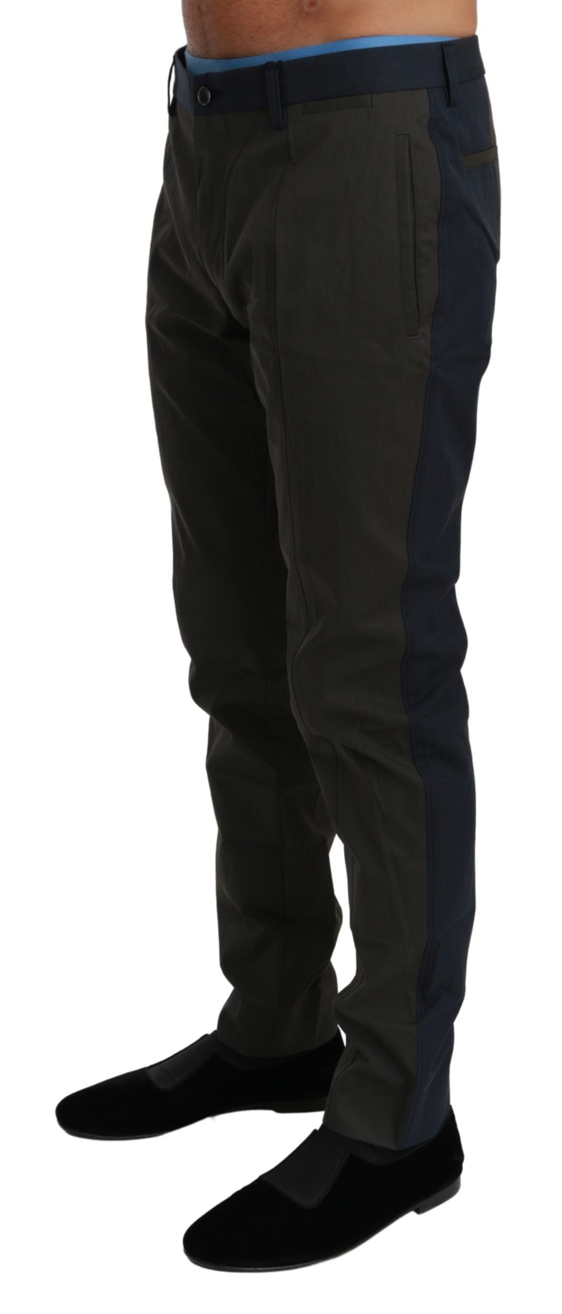 Dolce & Gabbana Pantalones casuales de rayas elegantes y ajustados