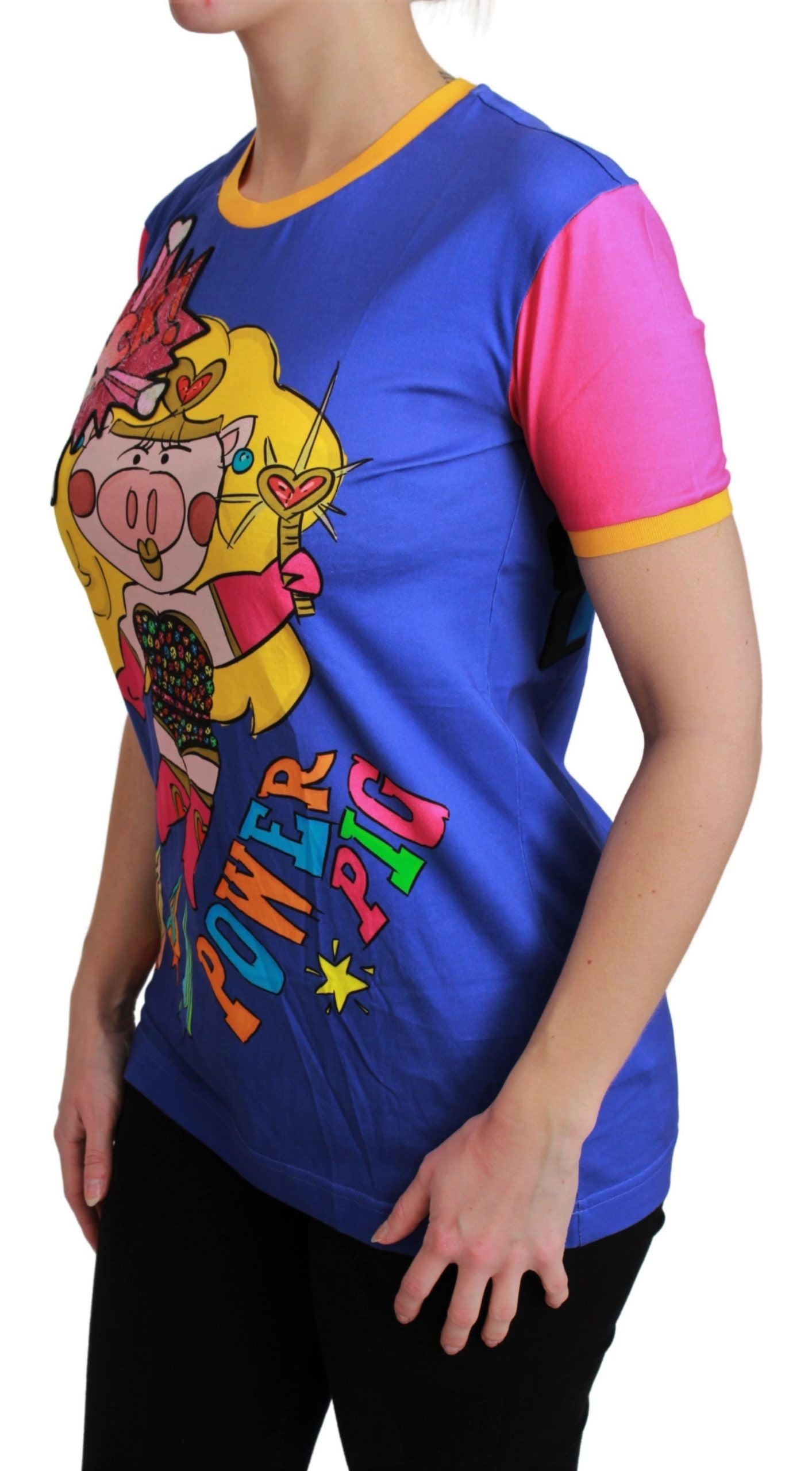 T-shirt ras du cou en coton Dolce & Gabbana Chic avec motif Supergirl