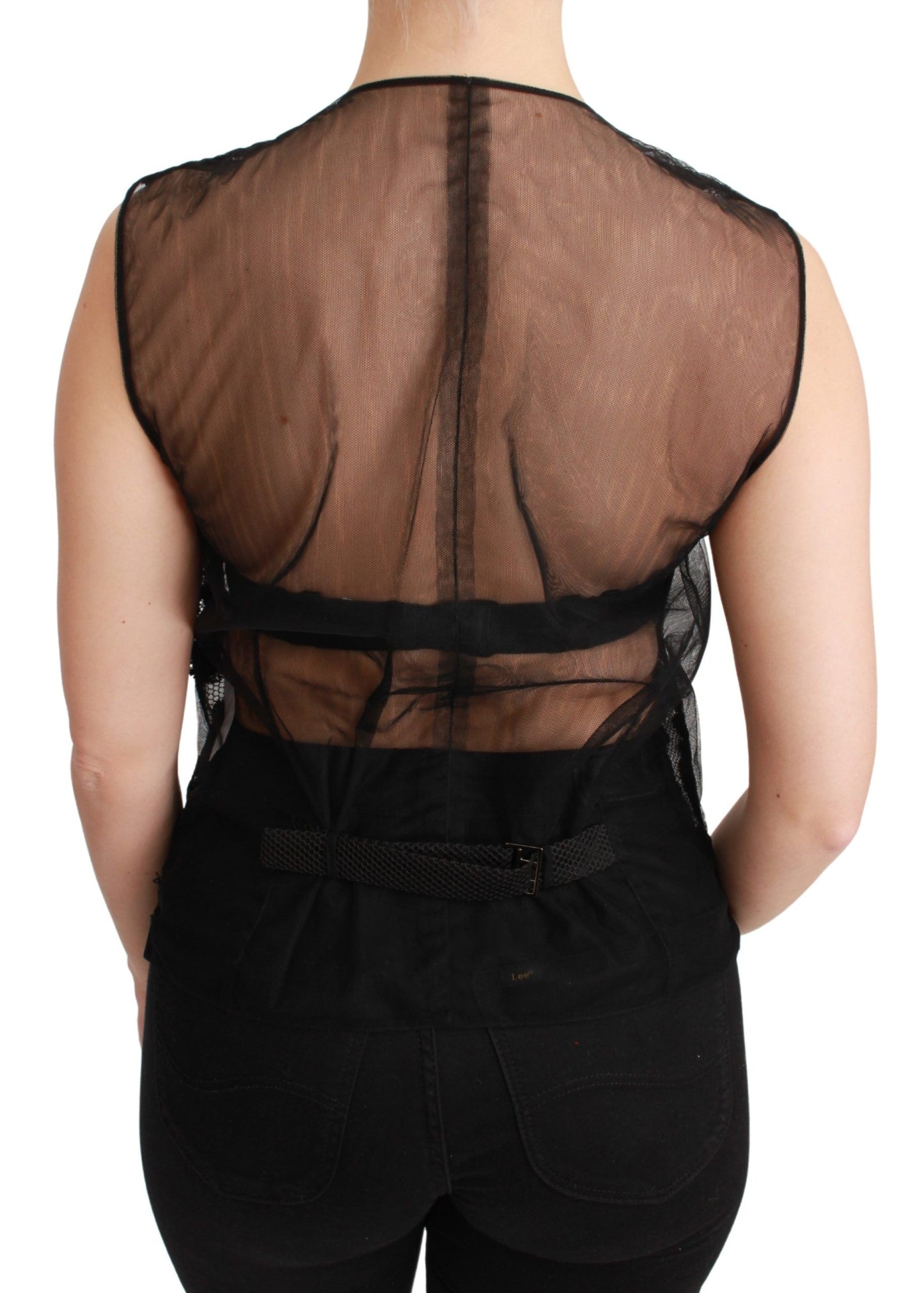 Dolce & Gabbana Elegant Floral Black Silk Blend Vest - Elegance Online Limited