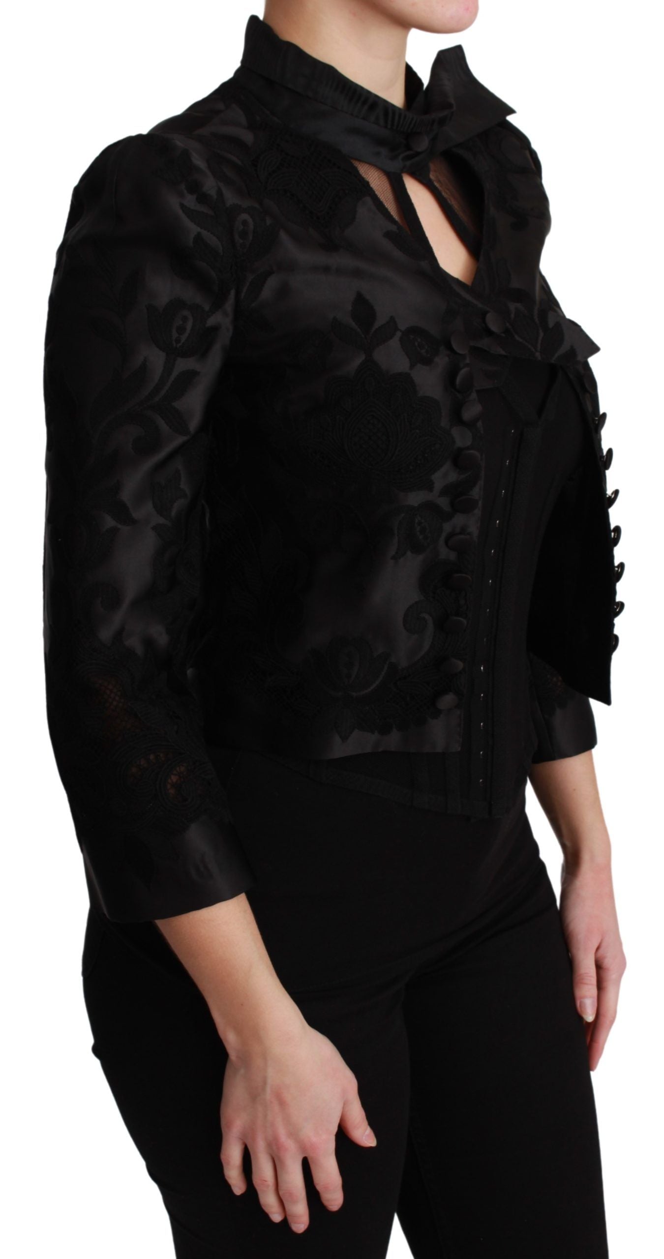 Dolce & Gabbana Exquisite Floral Jacquard Corset Blazer - Elegance Online Limited