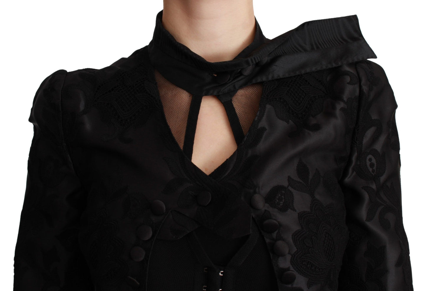 Dolce & Gabbana Exquisite Floral Jacquard Corset Blazer - Elegance Online Limited