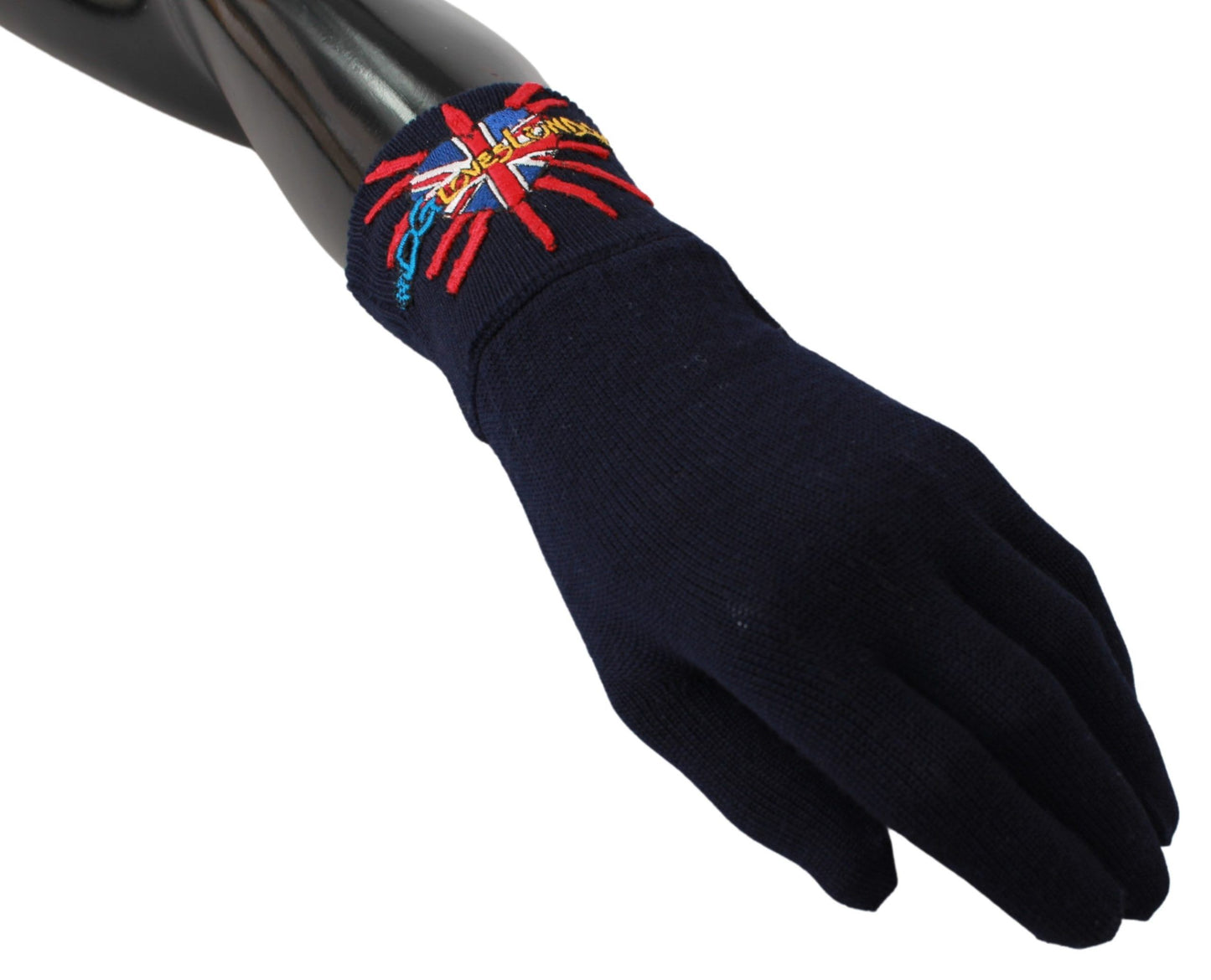 Dolce & Gabbana Blue Virgin Wool Unisex Gloves - Elegance Online Limited
