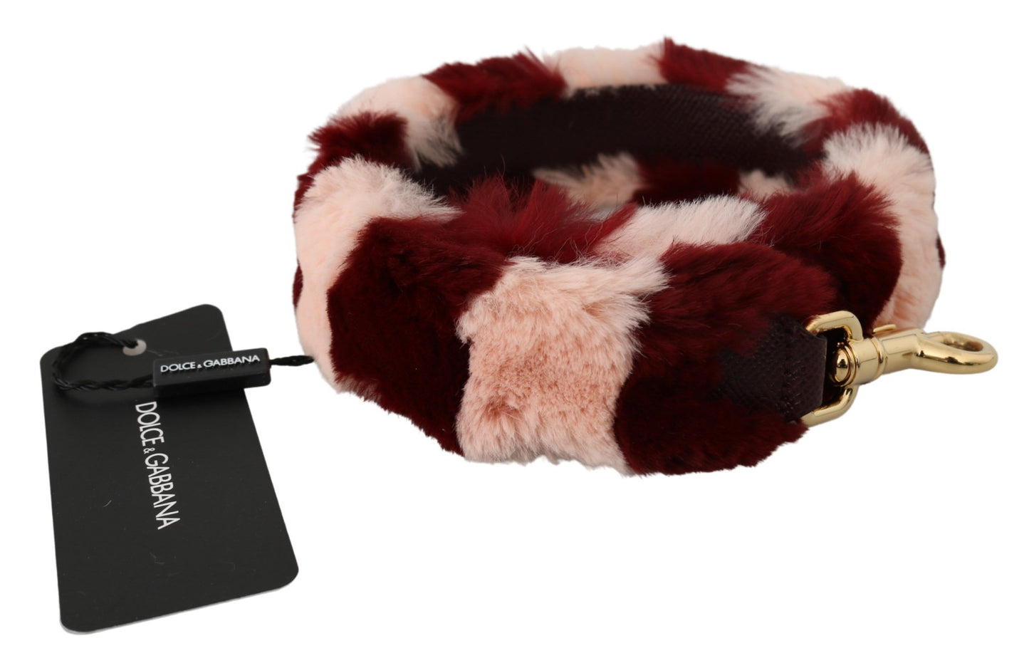 Dolce & Gabbana Bordeaux Pink Fur Shoulder Strap Luxury Accessory - Elegance Online Limited