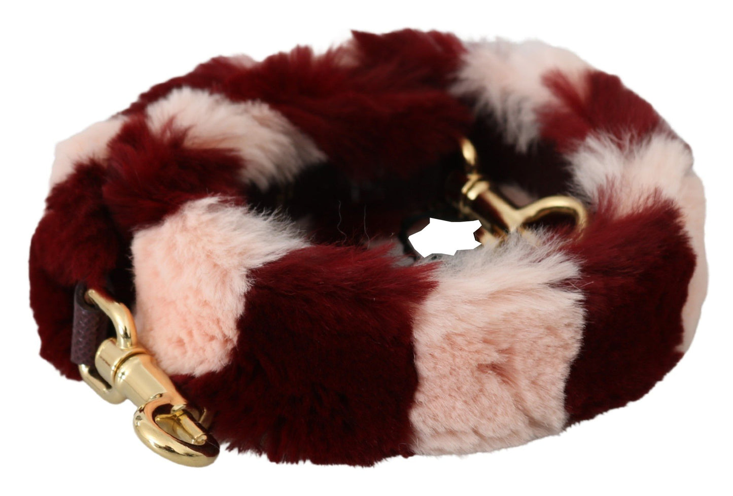 Dolce & Gabbana Bordeaux Pink Fur Shoulder Strap Luxury Accessory - Elegance Online Limited