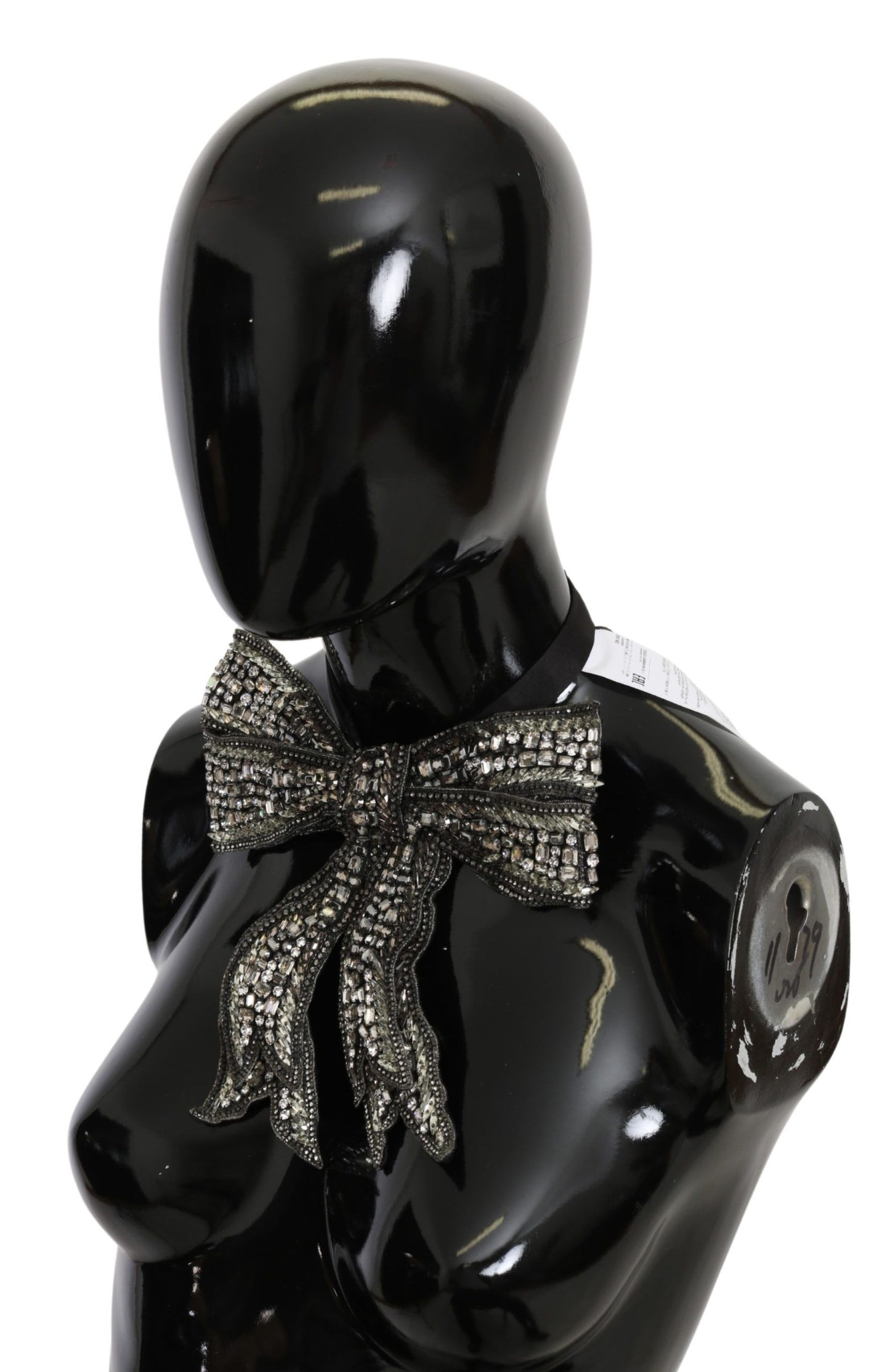 Dolce & Gabbana Elegant Silver Silk Bowtie - Elegance Online Limited