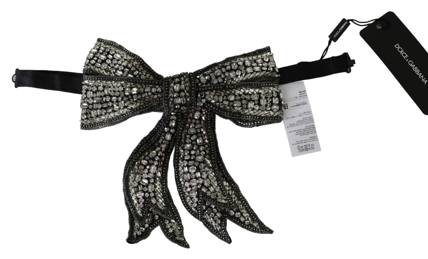 Dolce & Gabbana Elegant Silver Silk Bowtie - Elegance Online Limited