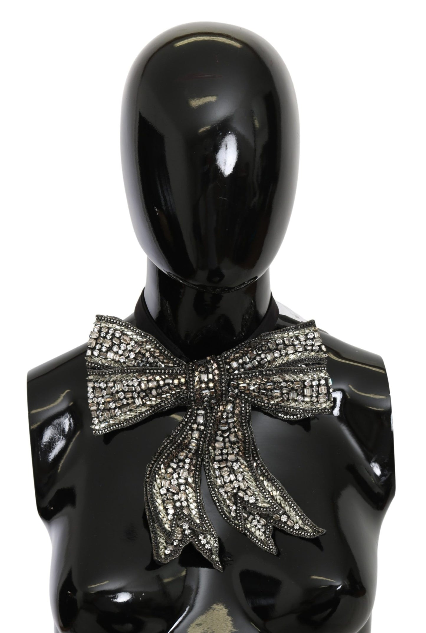 Dolce & Gabbana Elegant Silver Silk Bowtie - Elegance Online Limited