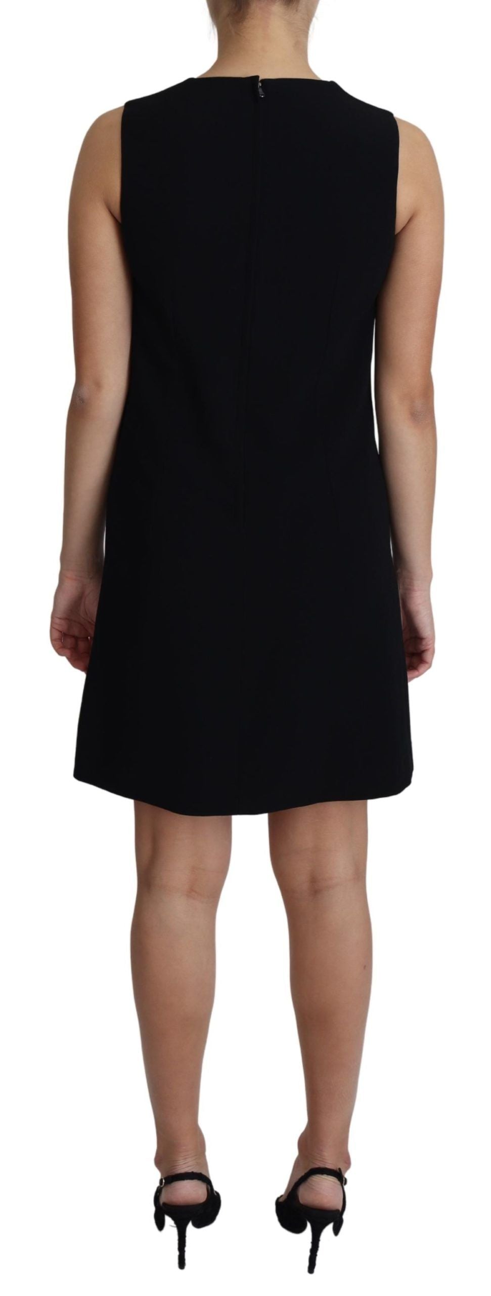 Dolce & Gabbana Elegant Sleeveless Black A-Line Mini Dress - Elegance Online Limited
