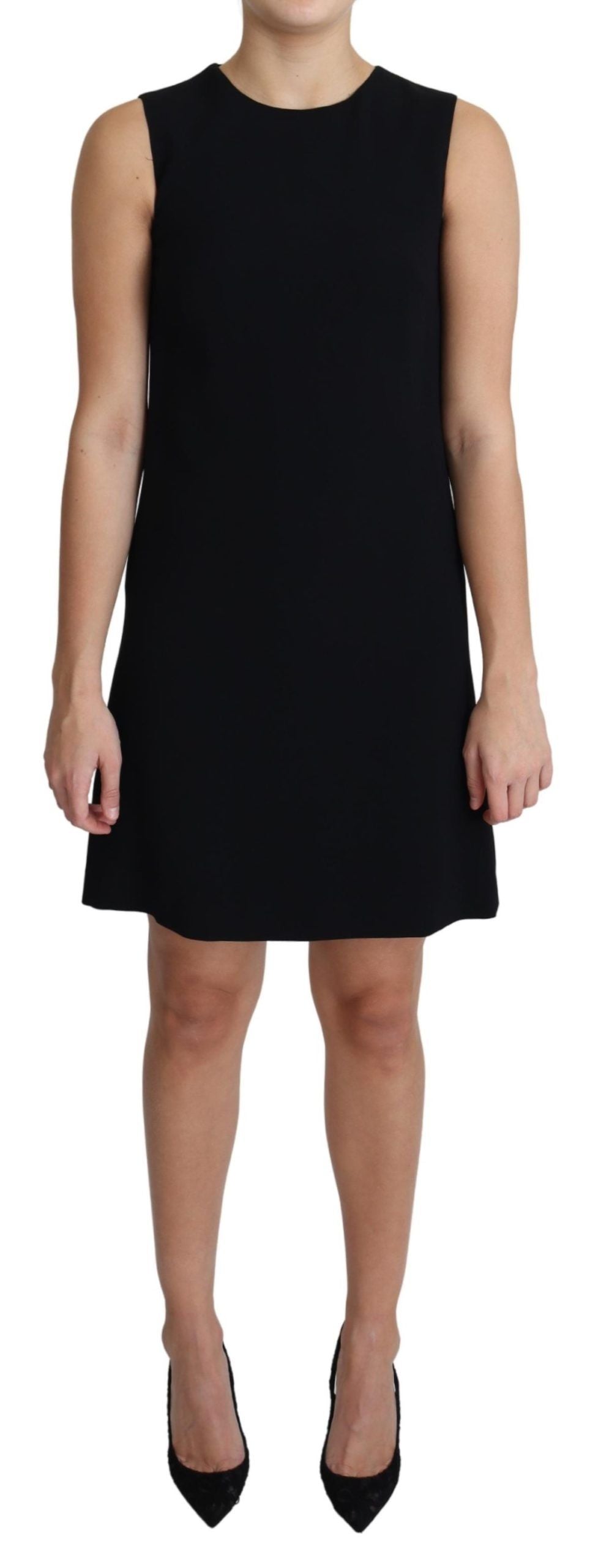 Dolce & Gabbana Elegant Sleeveless Black A-Line Mini Dress - Elegance Online Limited