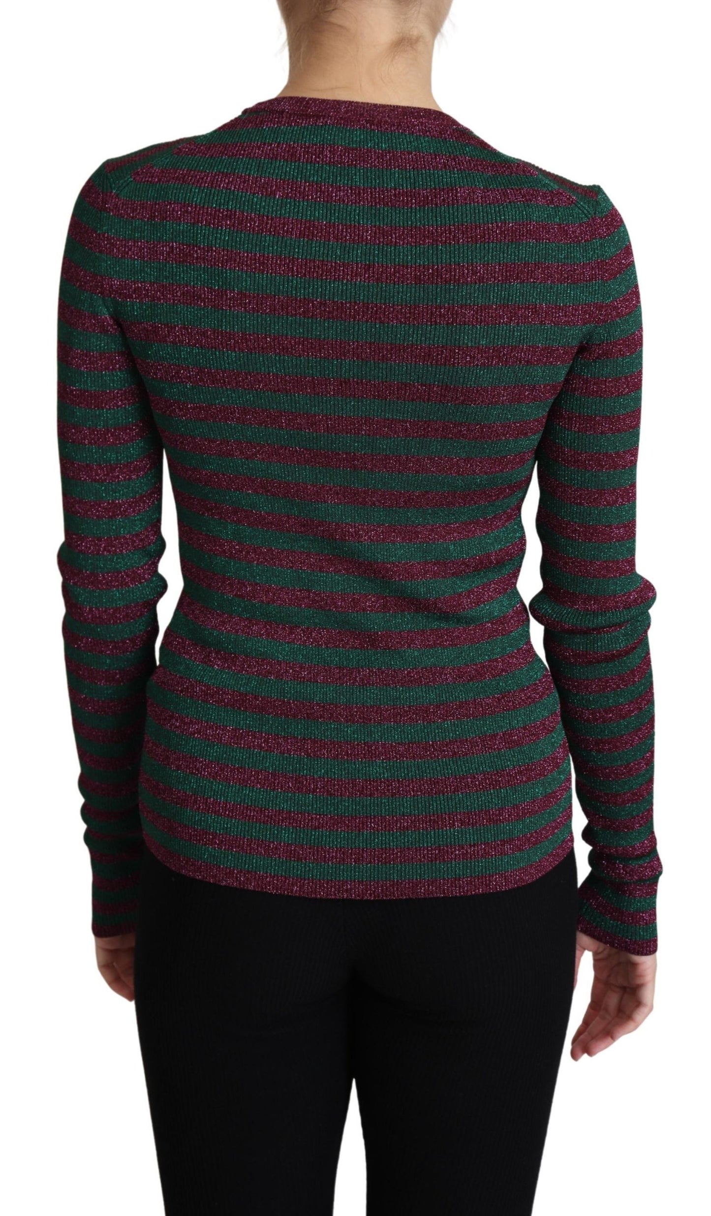 Dolce & Gabbana Elegant Maroon Crewneck Sweater - Elegance Online Limited