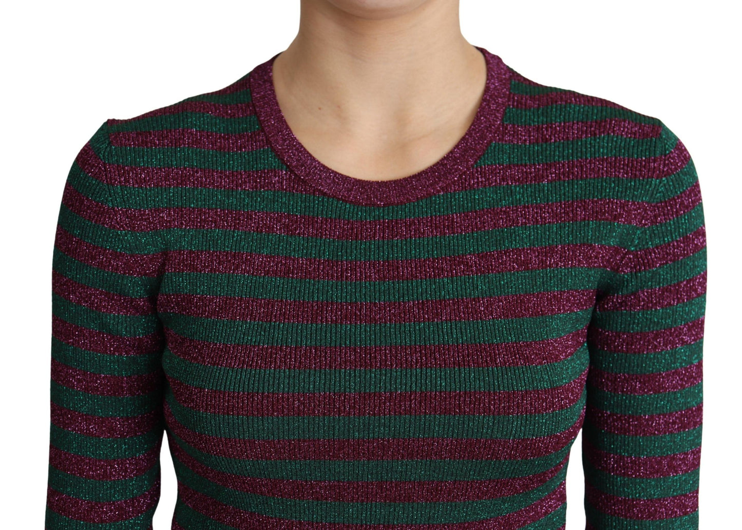 Dolce & Gabbana Elegant Maroon Crewneck Sweater - Elegance Online Limited