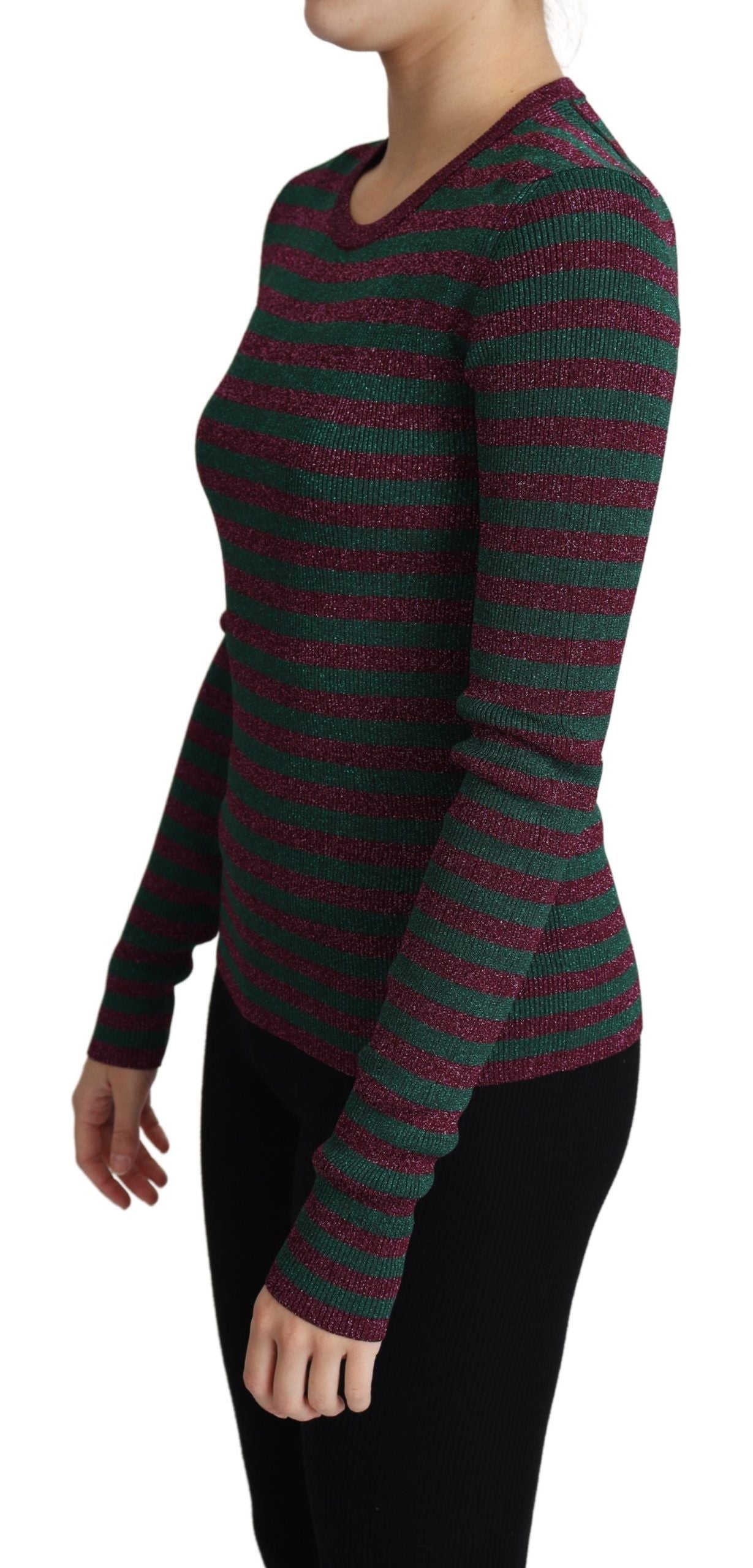 Dolce & Gabbana Elegant Maroon Crewneck Sweater - Elegance Online Limited