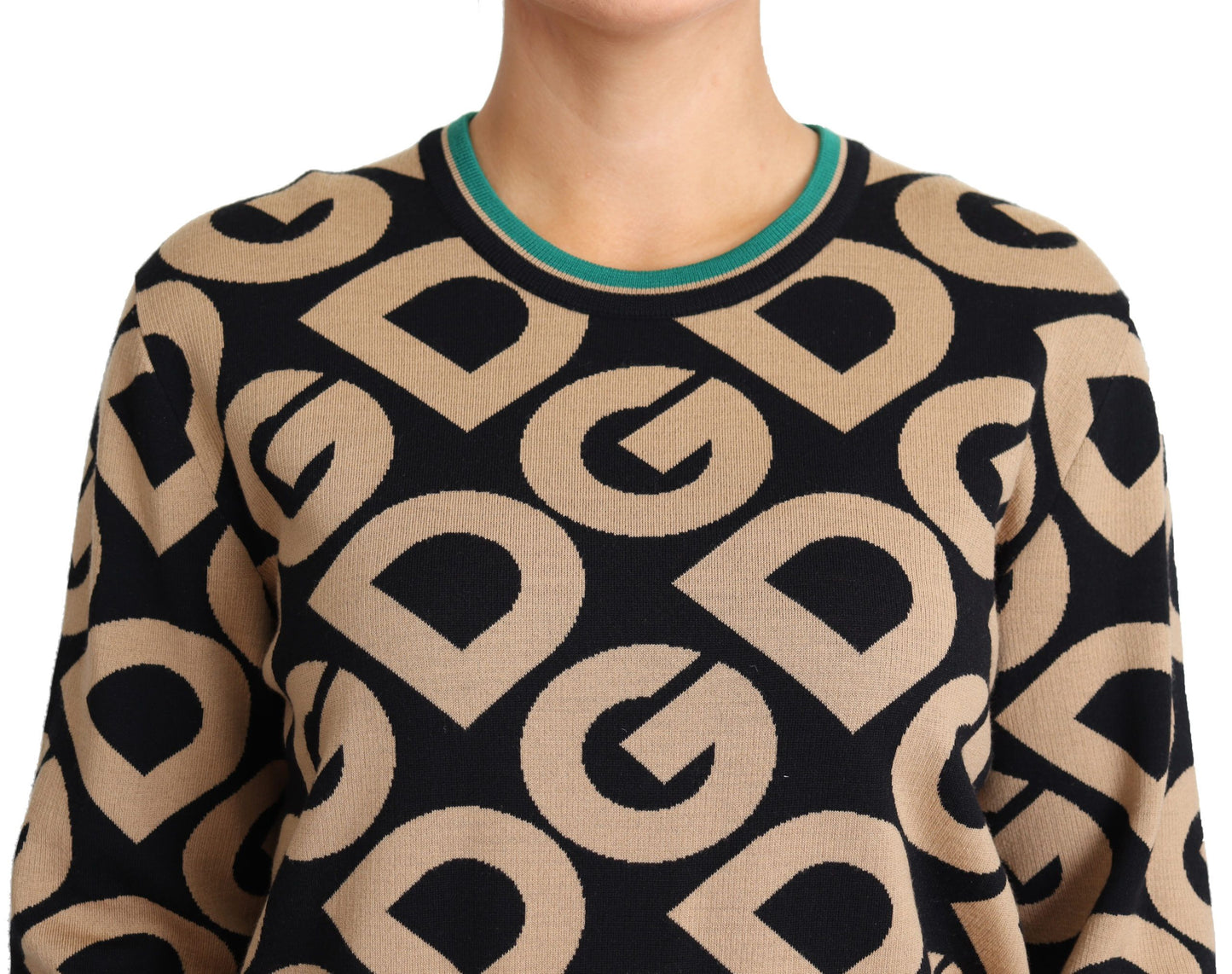 Dolce & Gabbana Elegant Multicolor Wool Blend Sweater - Elegance Online Limited