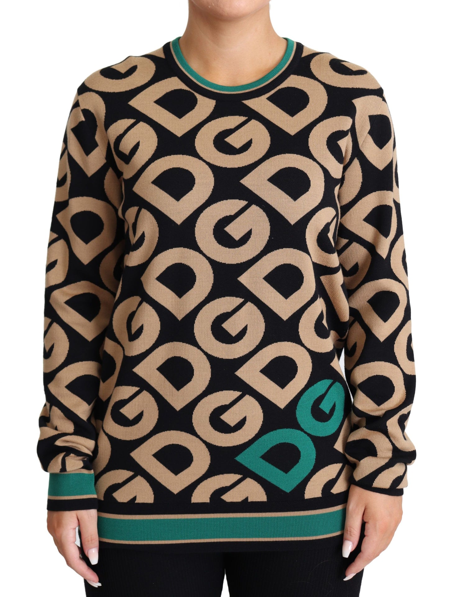 Dolce & Gabbana Elegant Multicolor Wool Blend Sweater - Elegance Online Limited