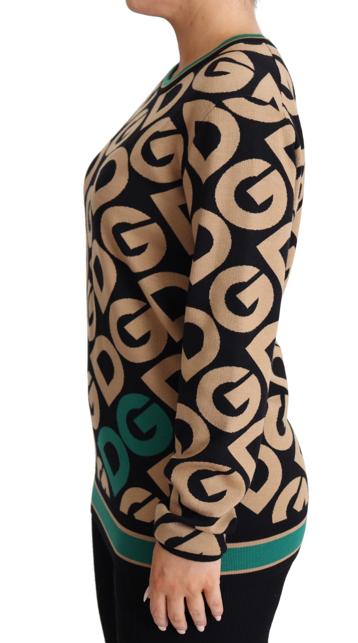 Dolce & Gabbana Elegant Multicolor Wool Blend Sweater - Elegance Online Limited