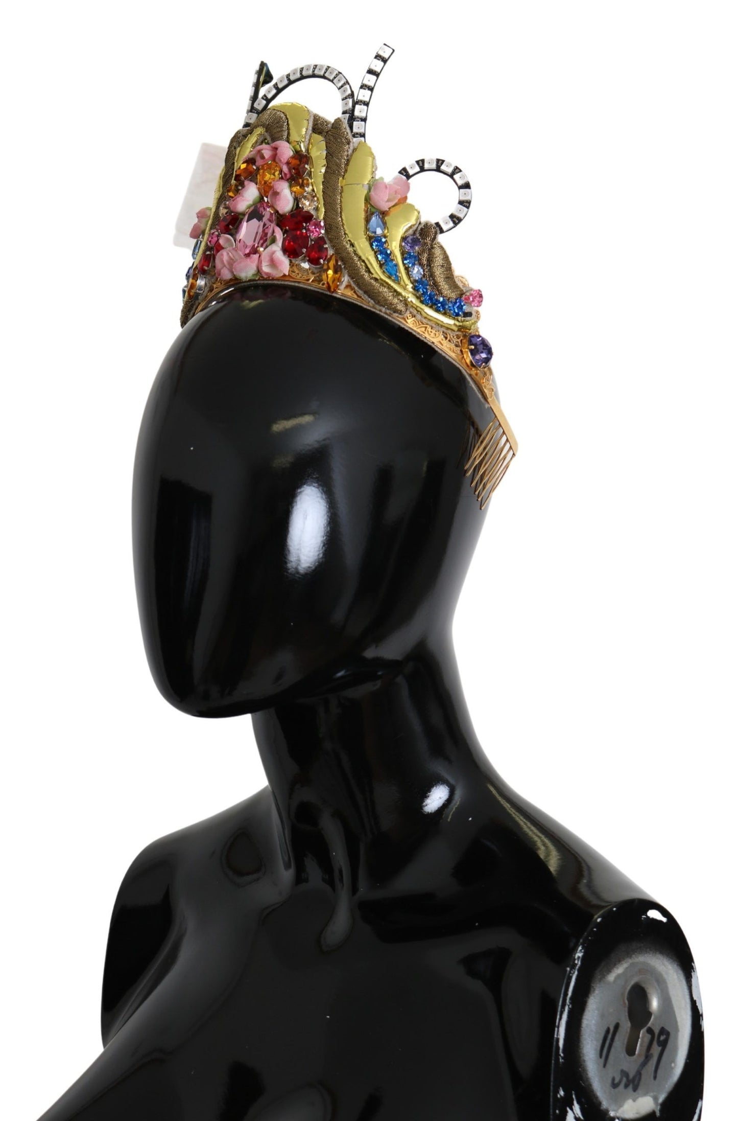 Dolce & Gabbana Stunning Crystal Diadem Tiara - Gold Multicolor - Elegance Online Limited