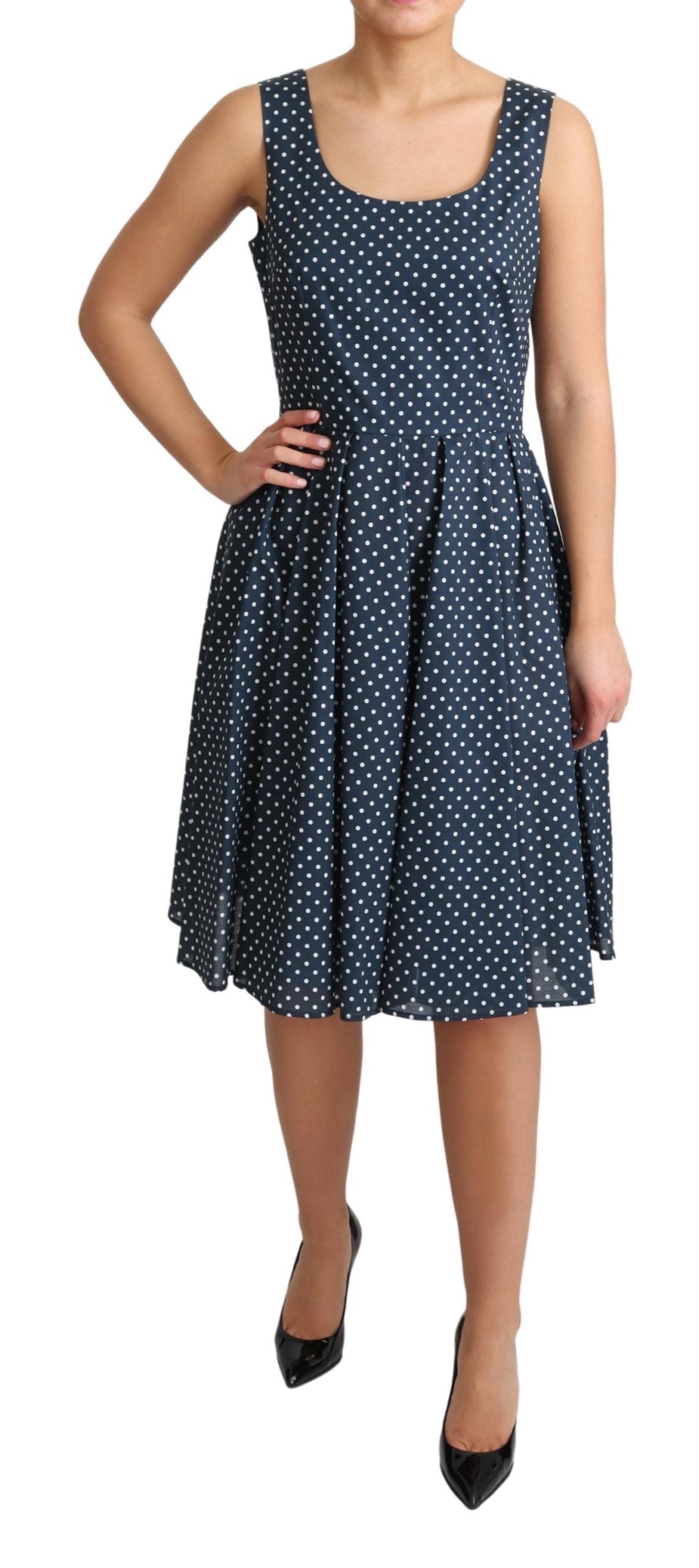 Dolce & Gabbana Polka Dot Sleeveless A-Line Dress - Elegance Online Limited
