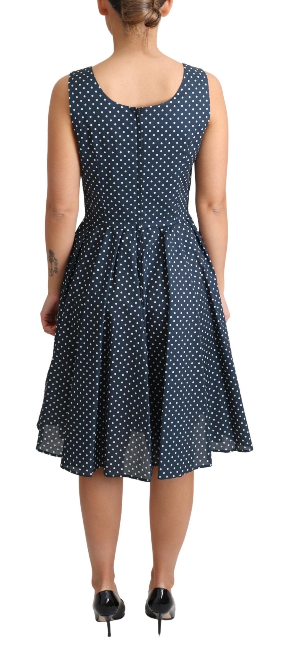 Dolce & Gabbana Polka Dot Sleeveless A-Line Dress - Elegance Online Limited