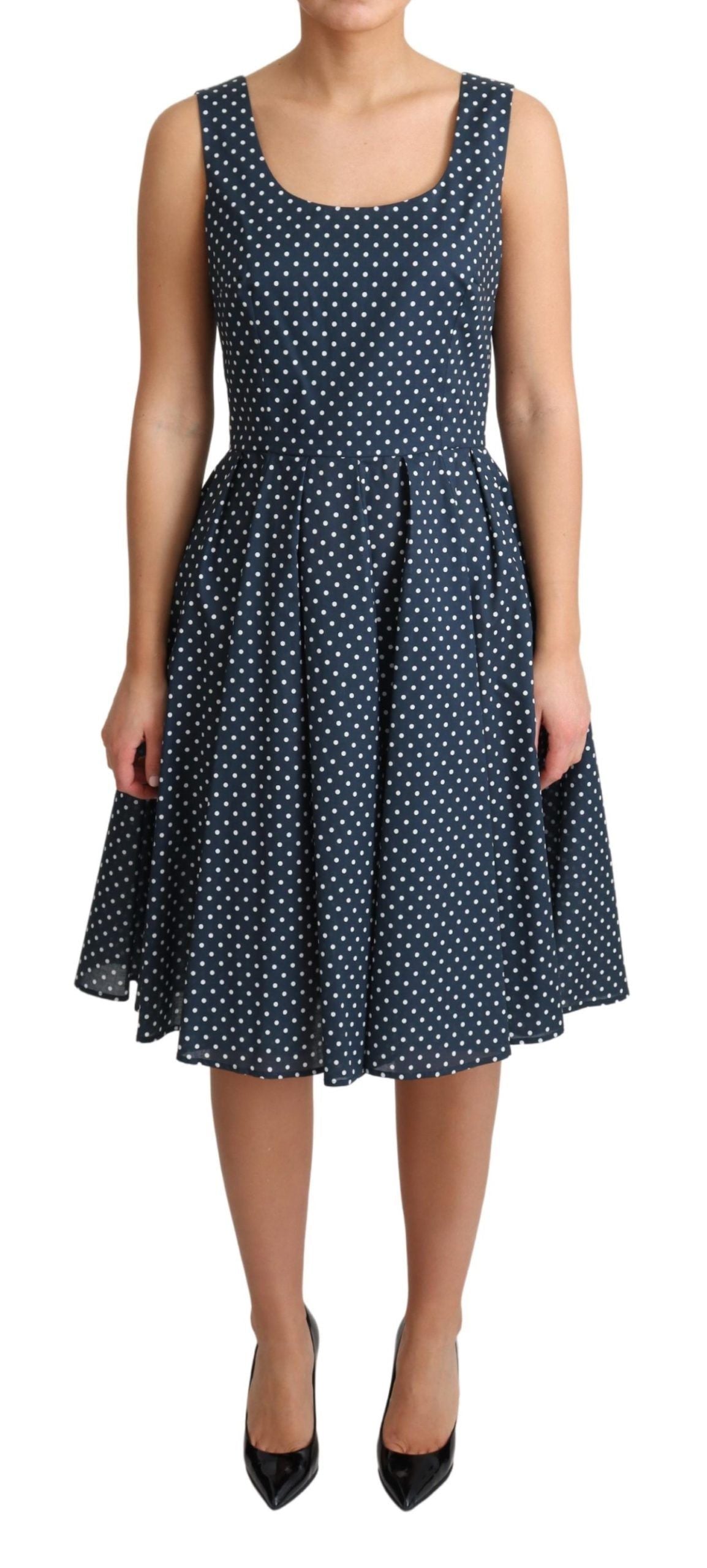 Dolce & Gabbana Polka Dot Sleeveless A-Line Dress - Elegance Online Limited
