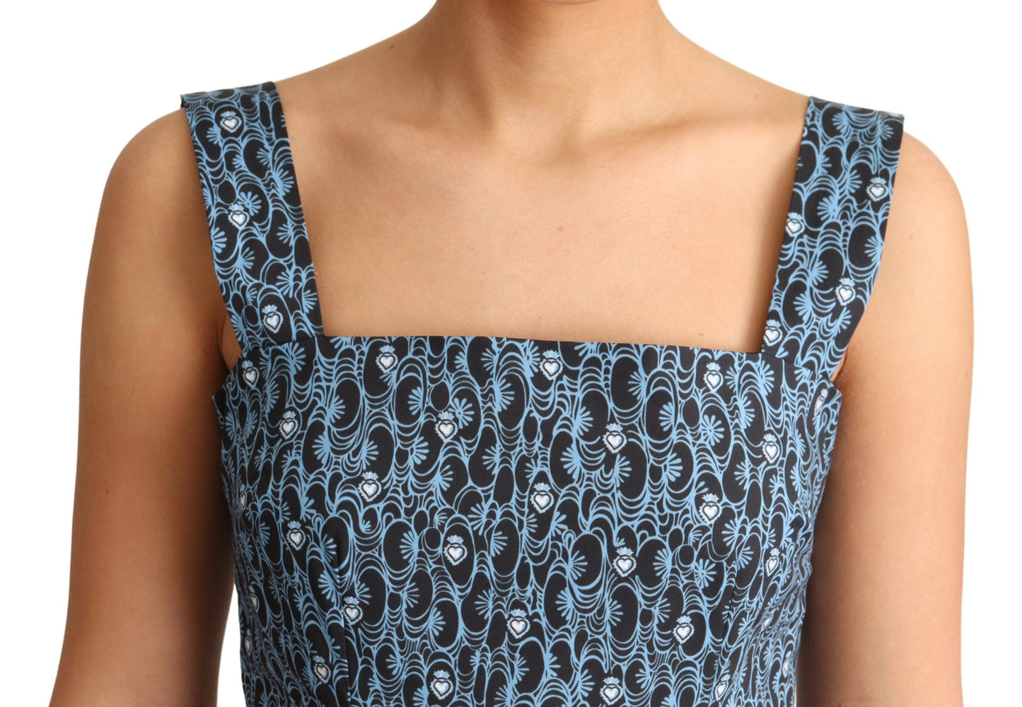 Dolce & Gabbana Elegant Sleeveless A-line Blue Heart Dress - Elegance Online Limited