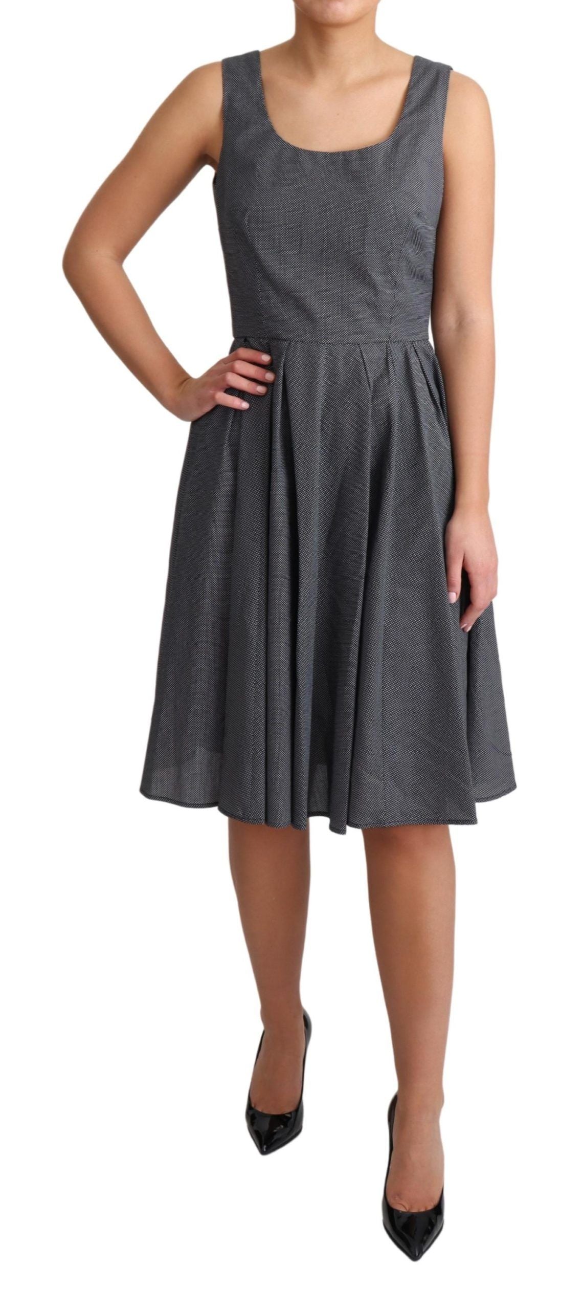 Dolce & Gabbana Elegant Sleeveless Polka Dot A-Line Dress - Elegance Online Limited