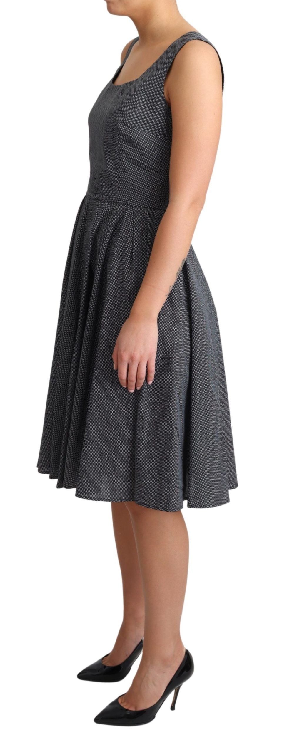 Dolce & Gabbana Elegant Sleeveless Polka Dot A-Line Dress - Elegance Online Limited