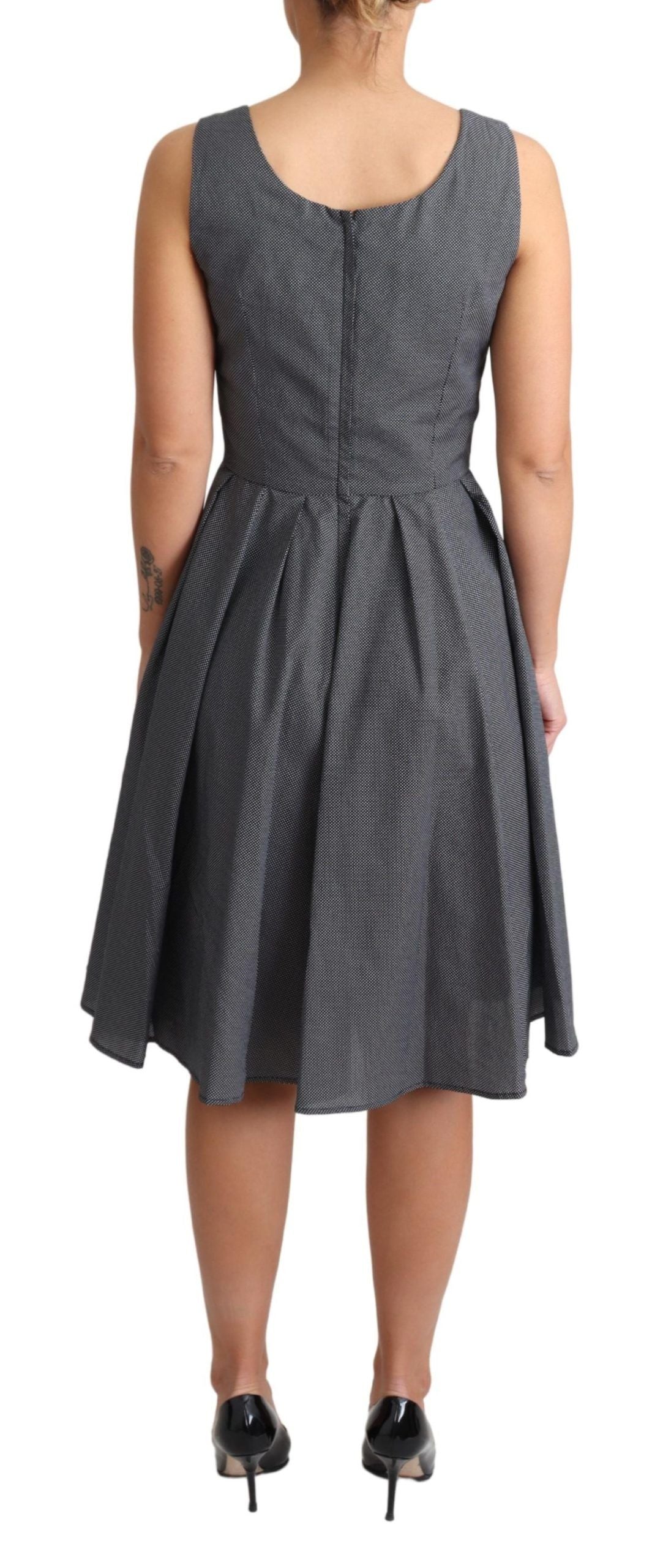 Dolce & Gabbana Elegant Sleeveless Polka Dot A-Line Dress - Elegance Online Limited