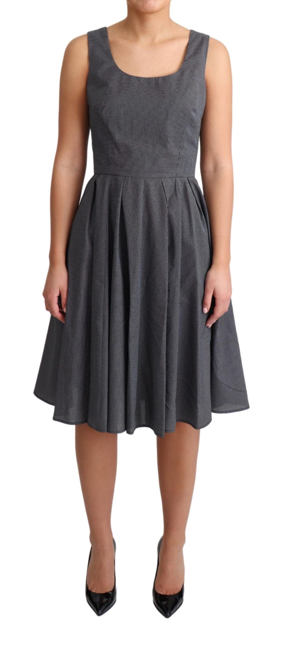 Dolce & Gabbana Elegant Sleeveless Polka Dot A-Line Dress - Elegance Online Limited