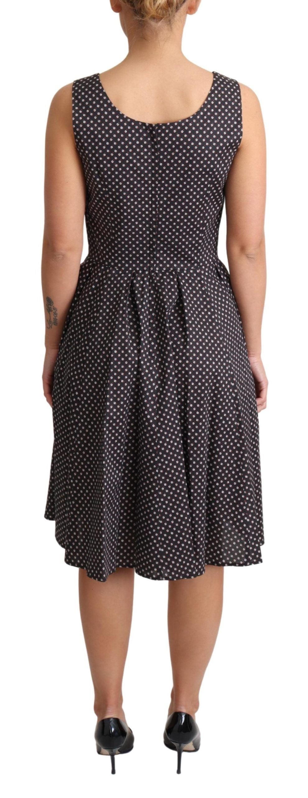 Dolce & Gabbana Elegant Floral A-Line Sleeveless Dress - Elegance Online Limited