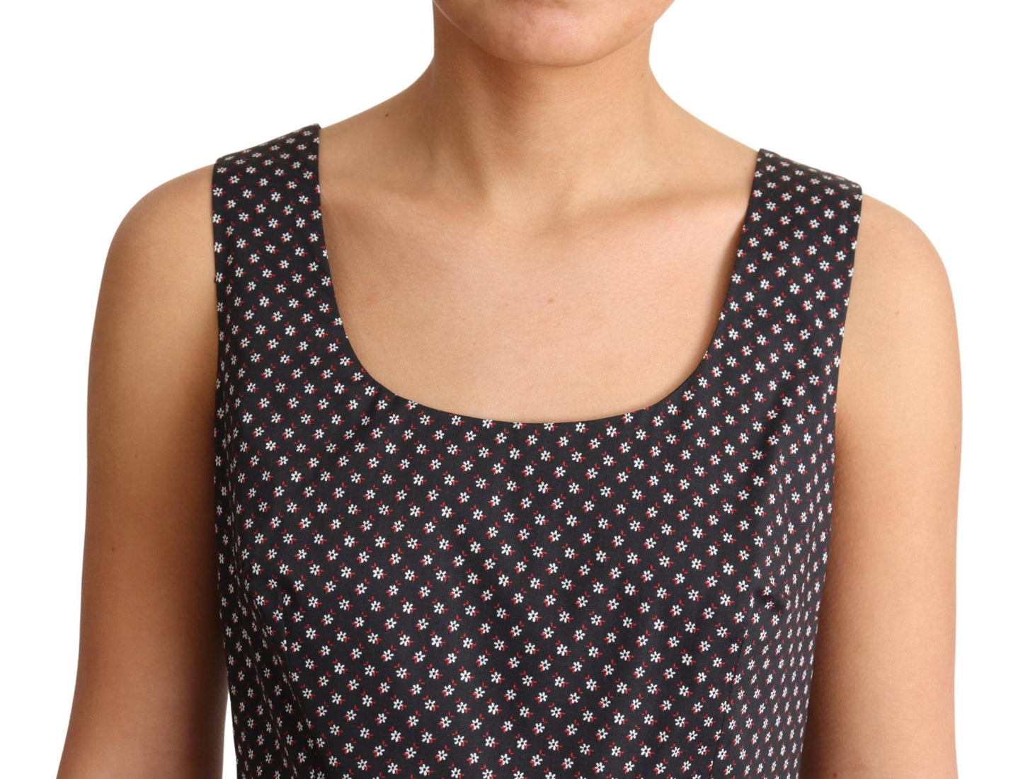 Dolce & Gabbana Elegant Floral A-Line Sleeveless Dress - Elegance Online Limited
