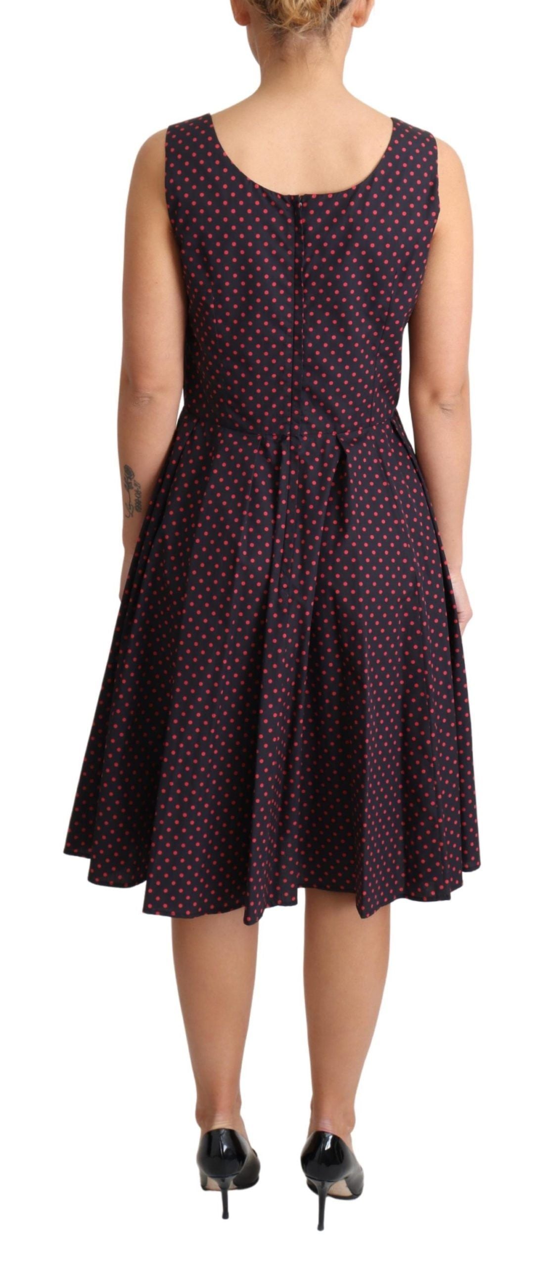 Dolce & Gabbana Chic Polka Dotted A-Line Sleeveless Dress - Elegance Online Limited