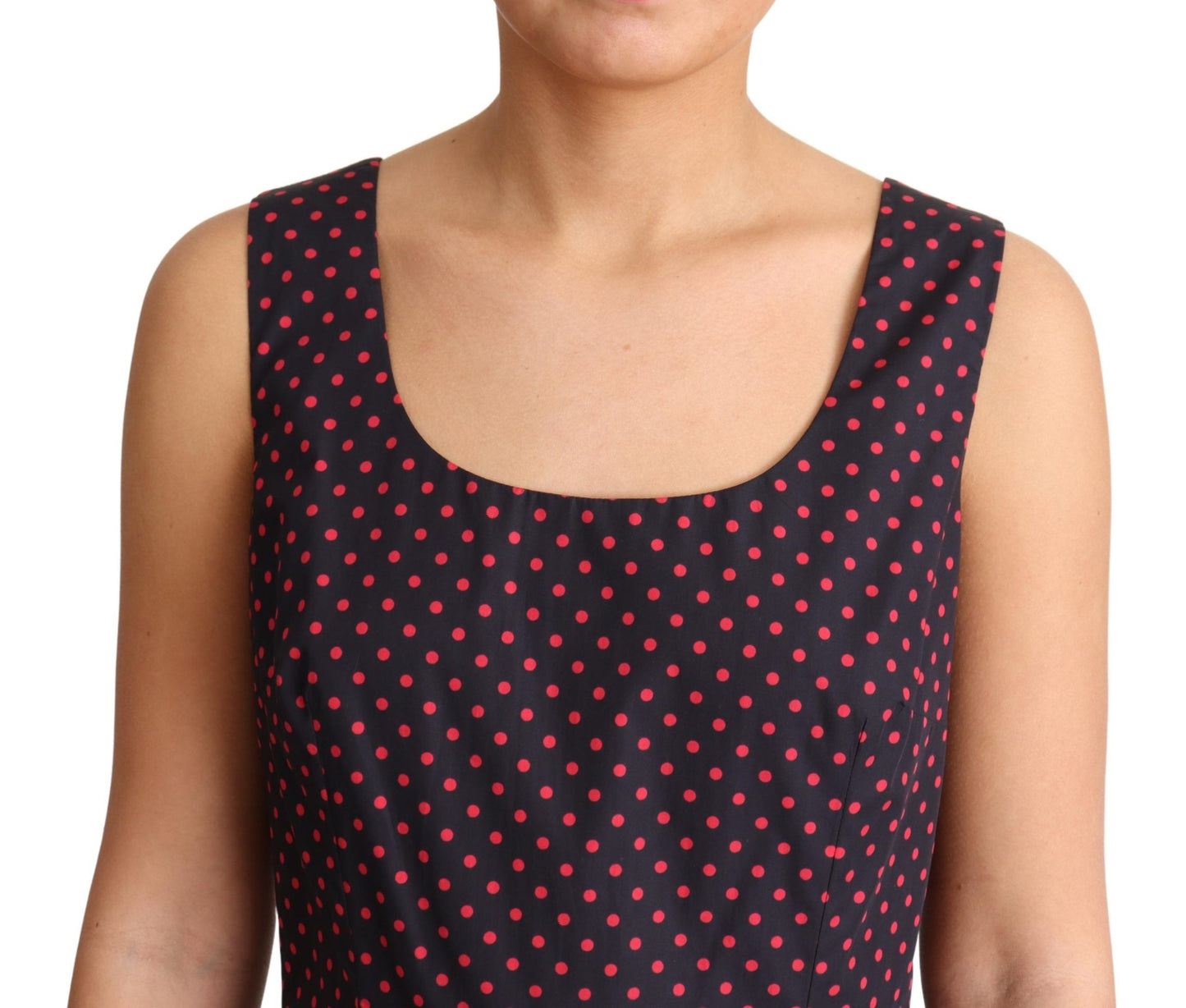 Dolce & Gabbana Chic Polka Dotted A-Line Sleeveless Dress - Elegance Online Limited