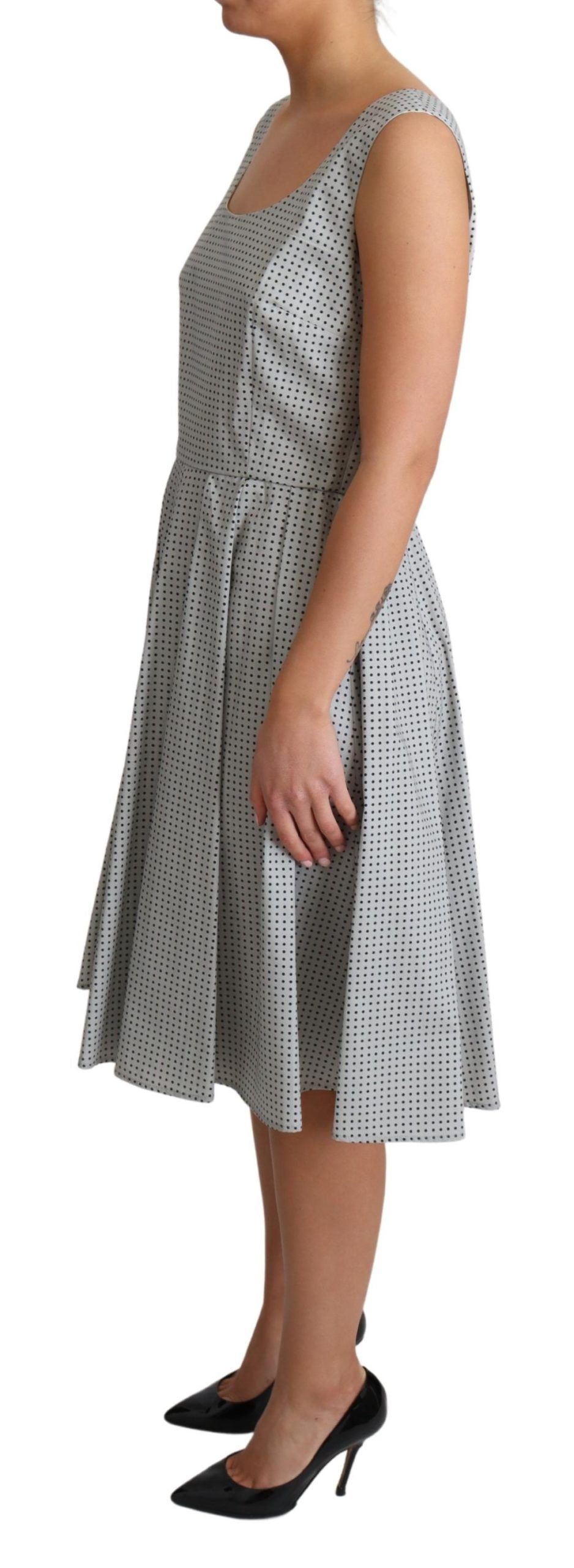 Dolce & Gabbana Chic Polka Dotted Sleeveless A-Line Dress - Elegance Online Limited